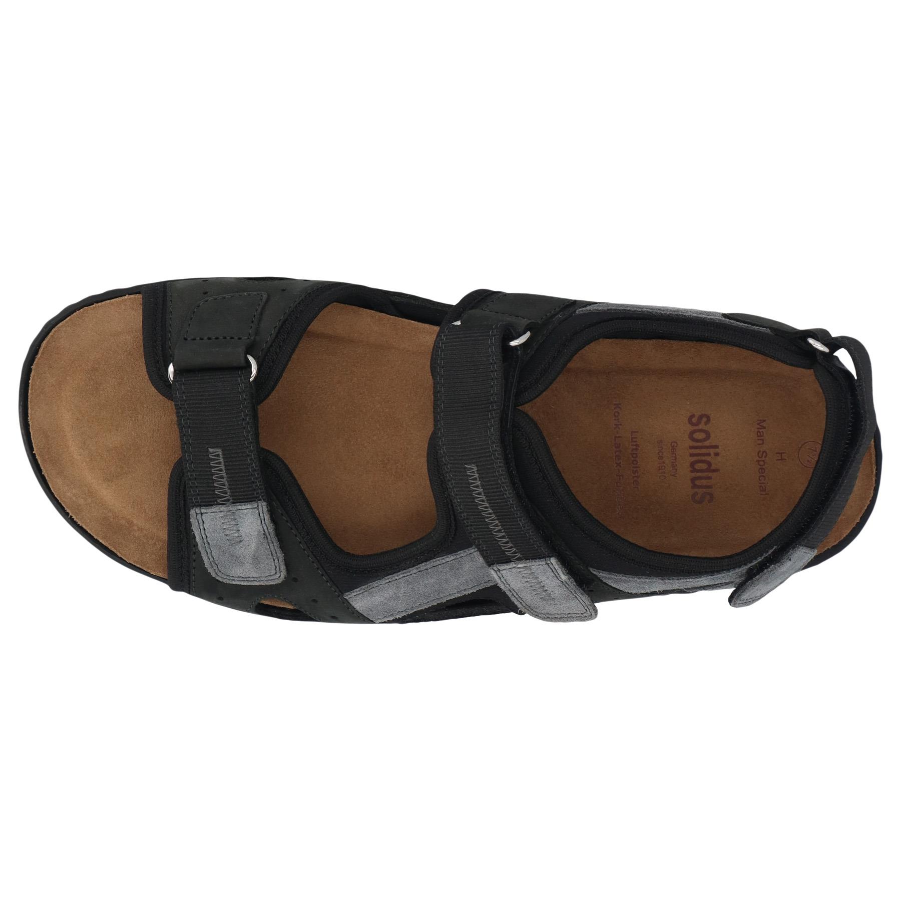 schwarze sandale draufsicht