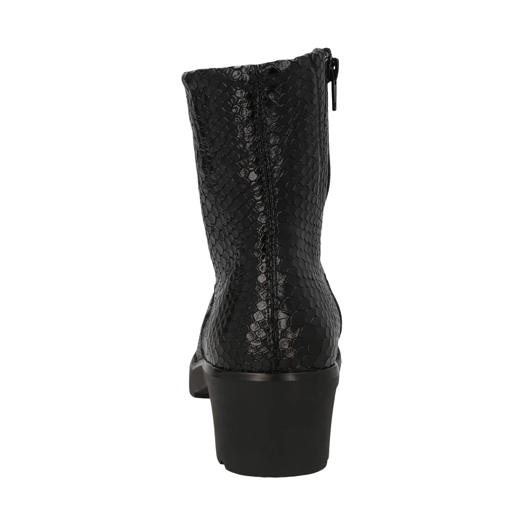 schwarze stiefel hinteransicht