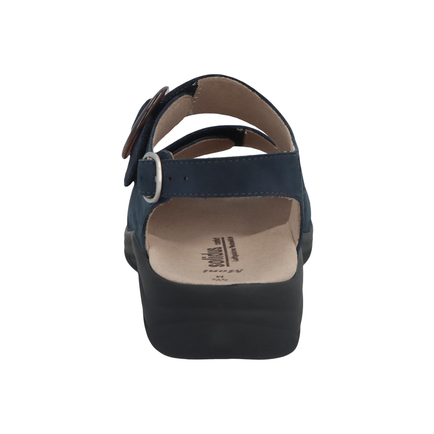 blaue sandale hinteransicht