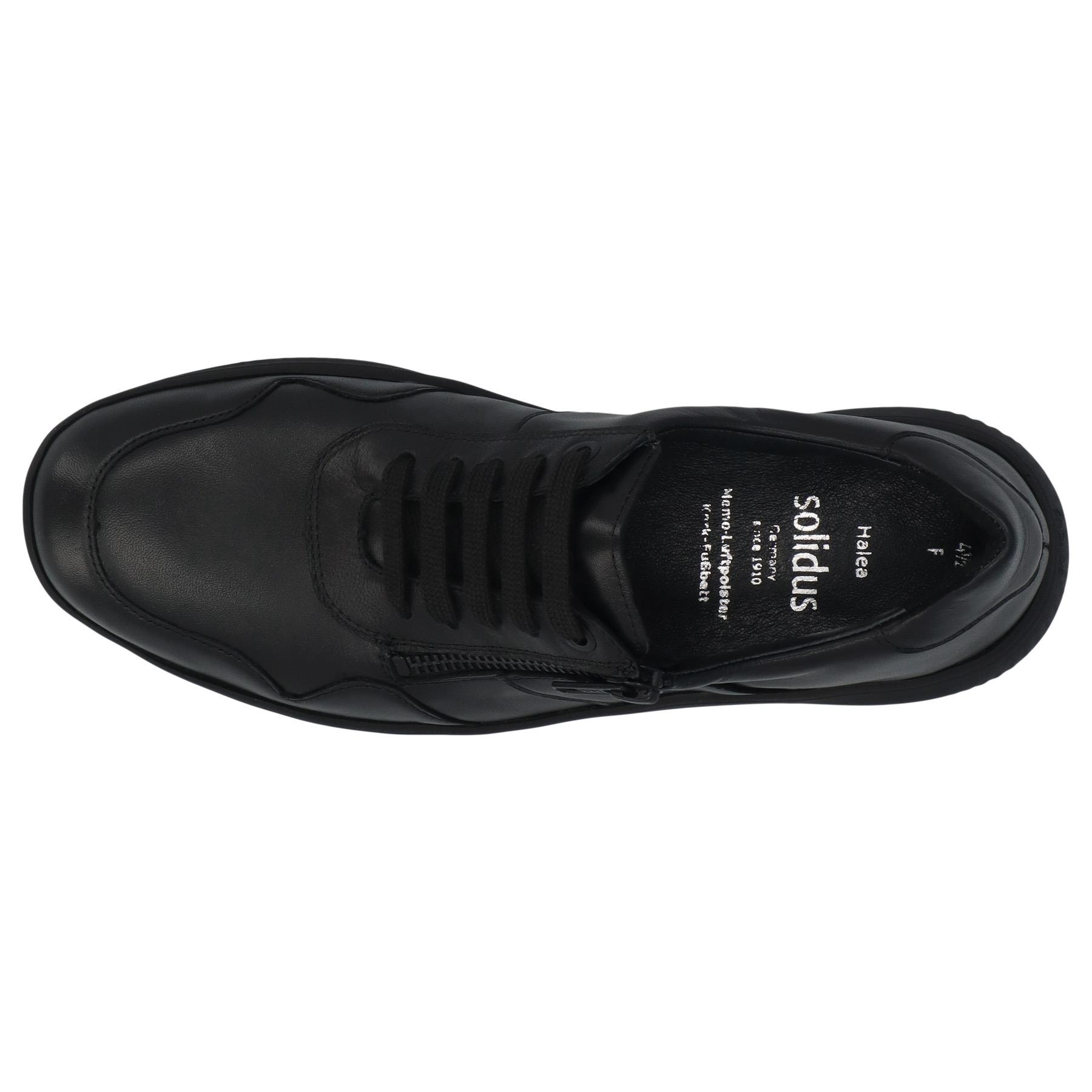 schwarze halbschuh draufsicht