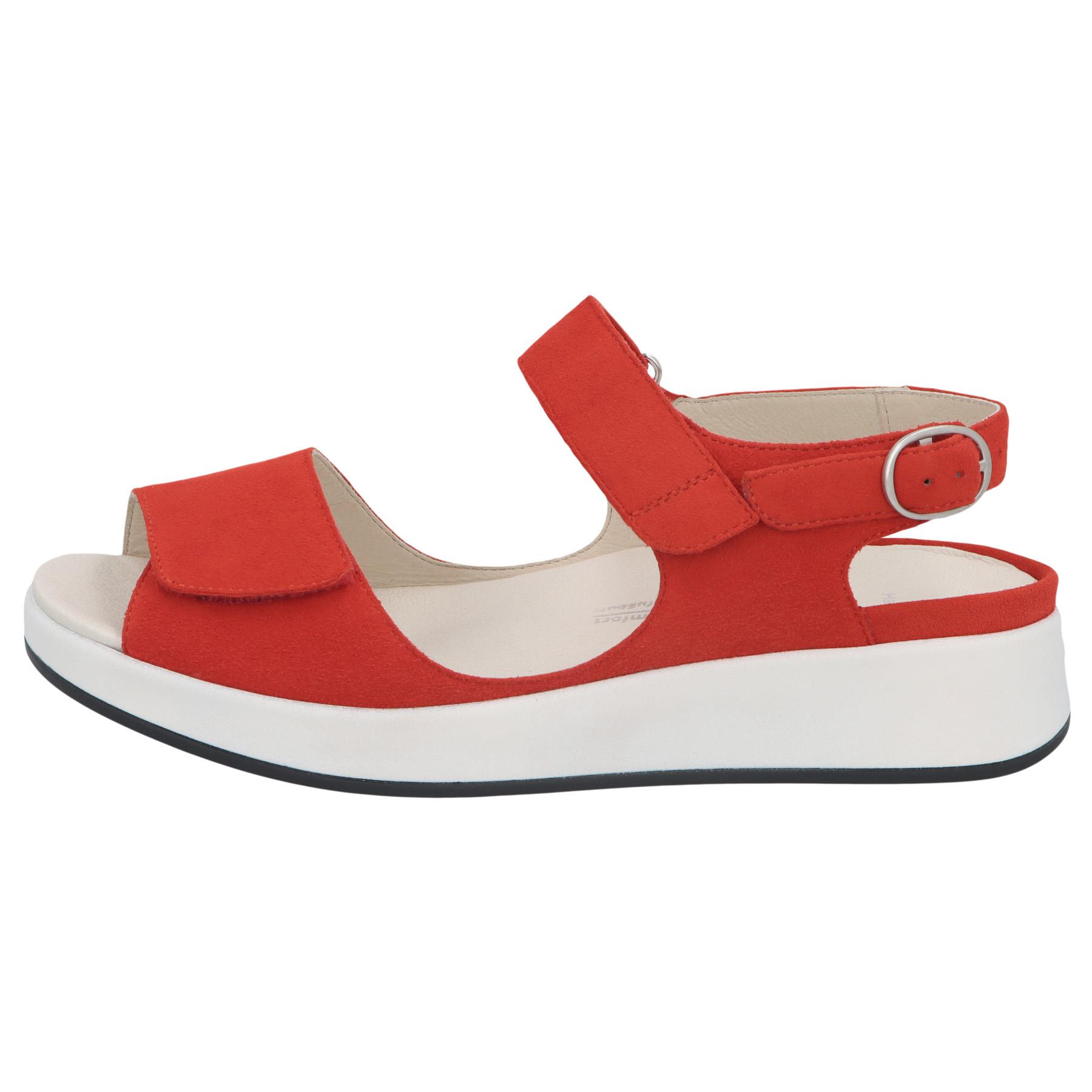 rote sandale seitenansicht links