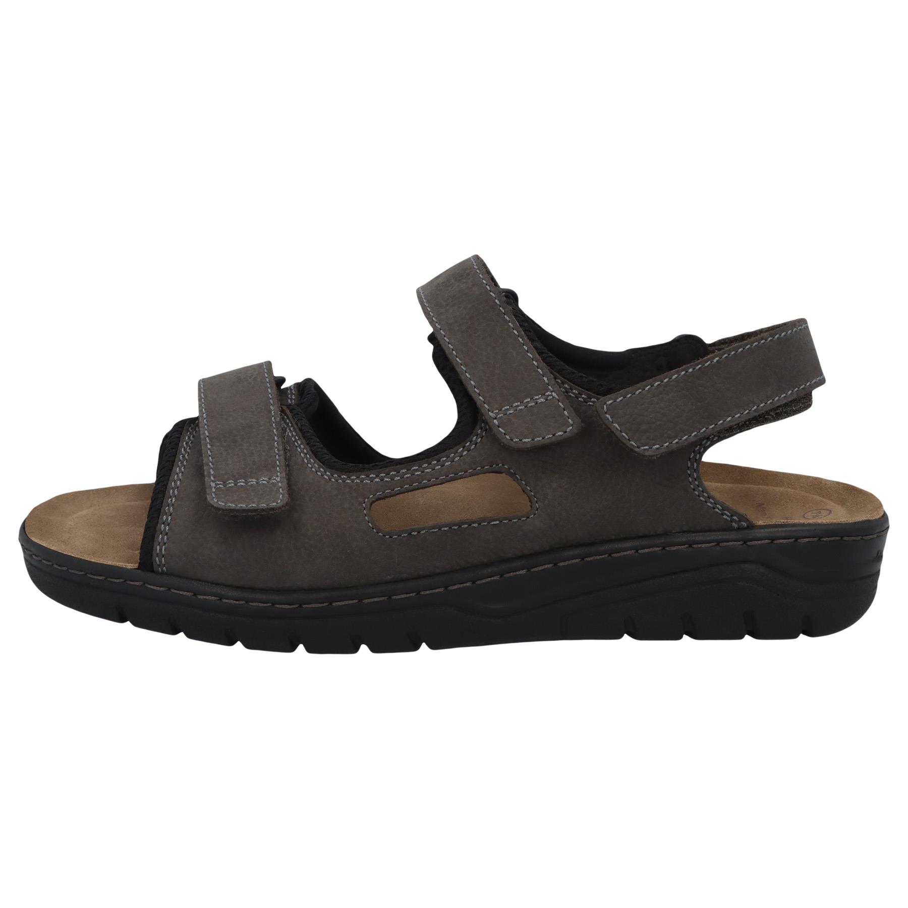 schwarze sandale seitenansicht links