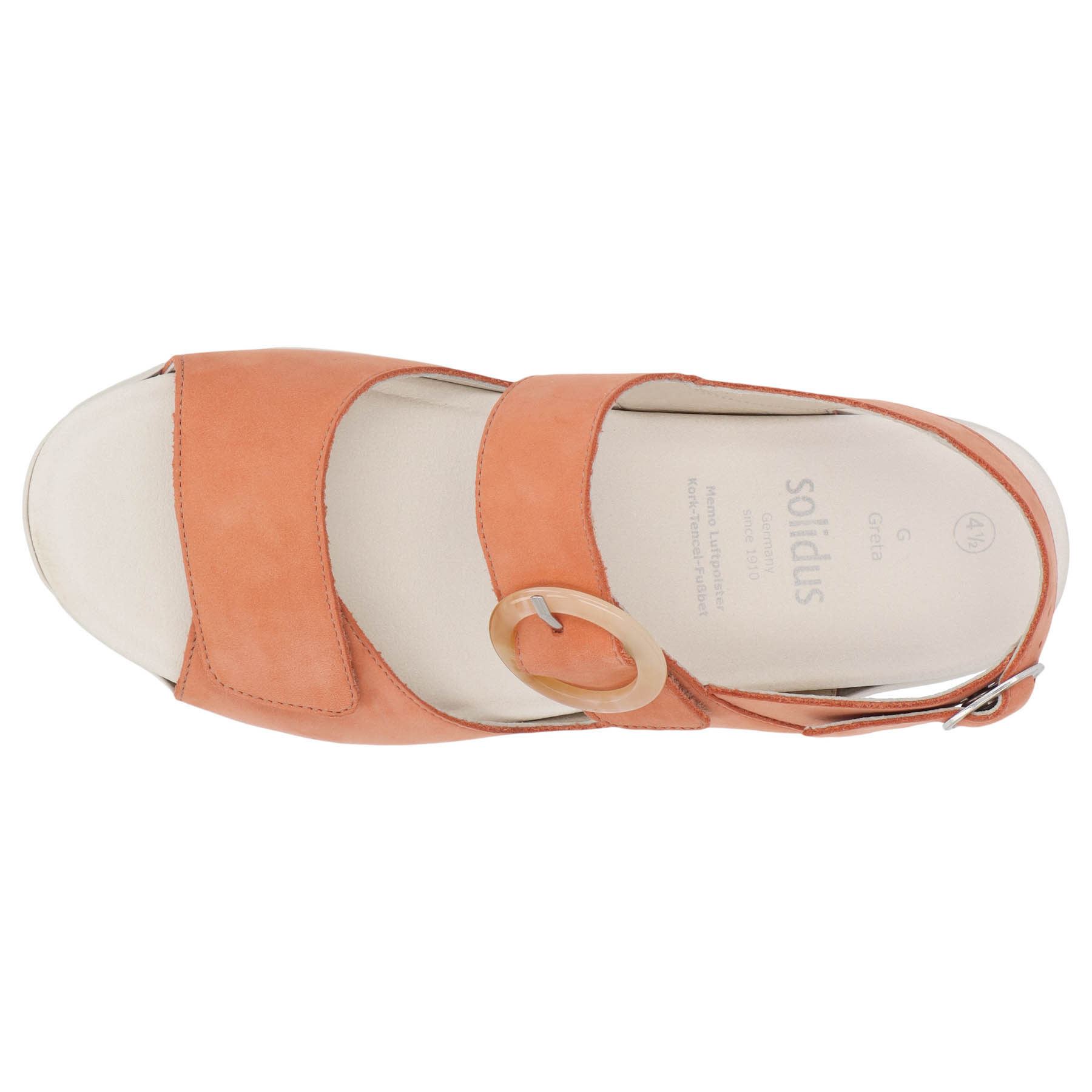 rote sandale draufsicht