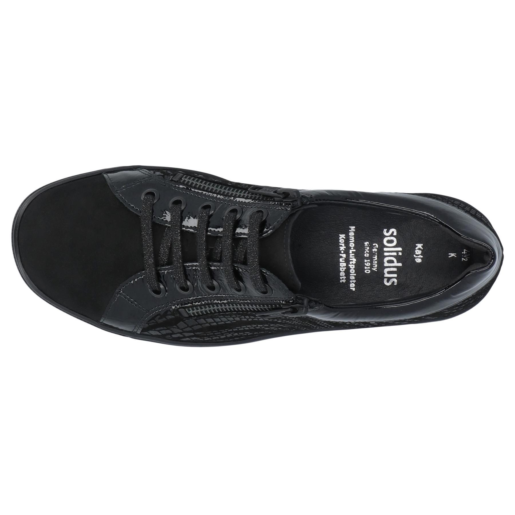 schwarze halbschuh draufsicht