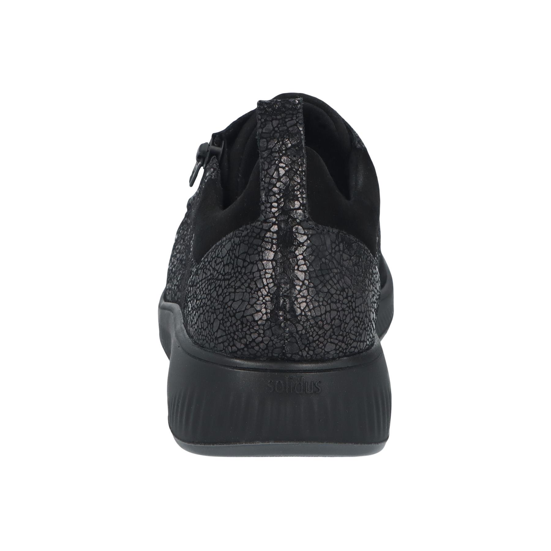 schwarze halbschuh hinteransicht