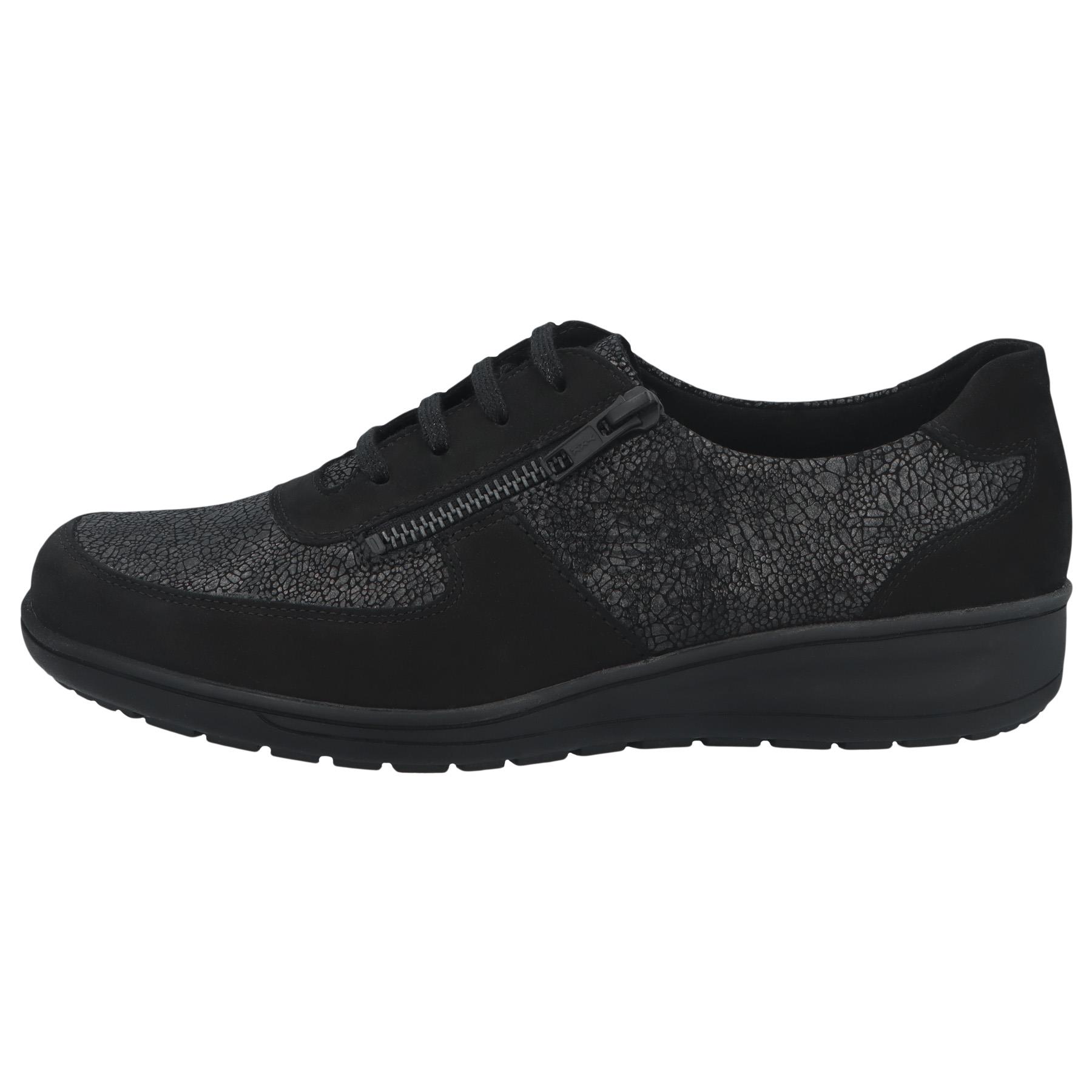 schwarze halbschuh seitenansicht links