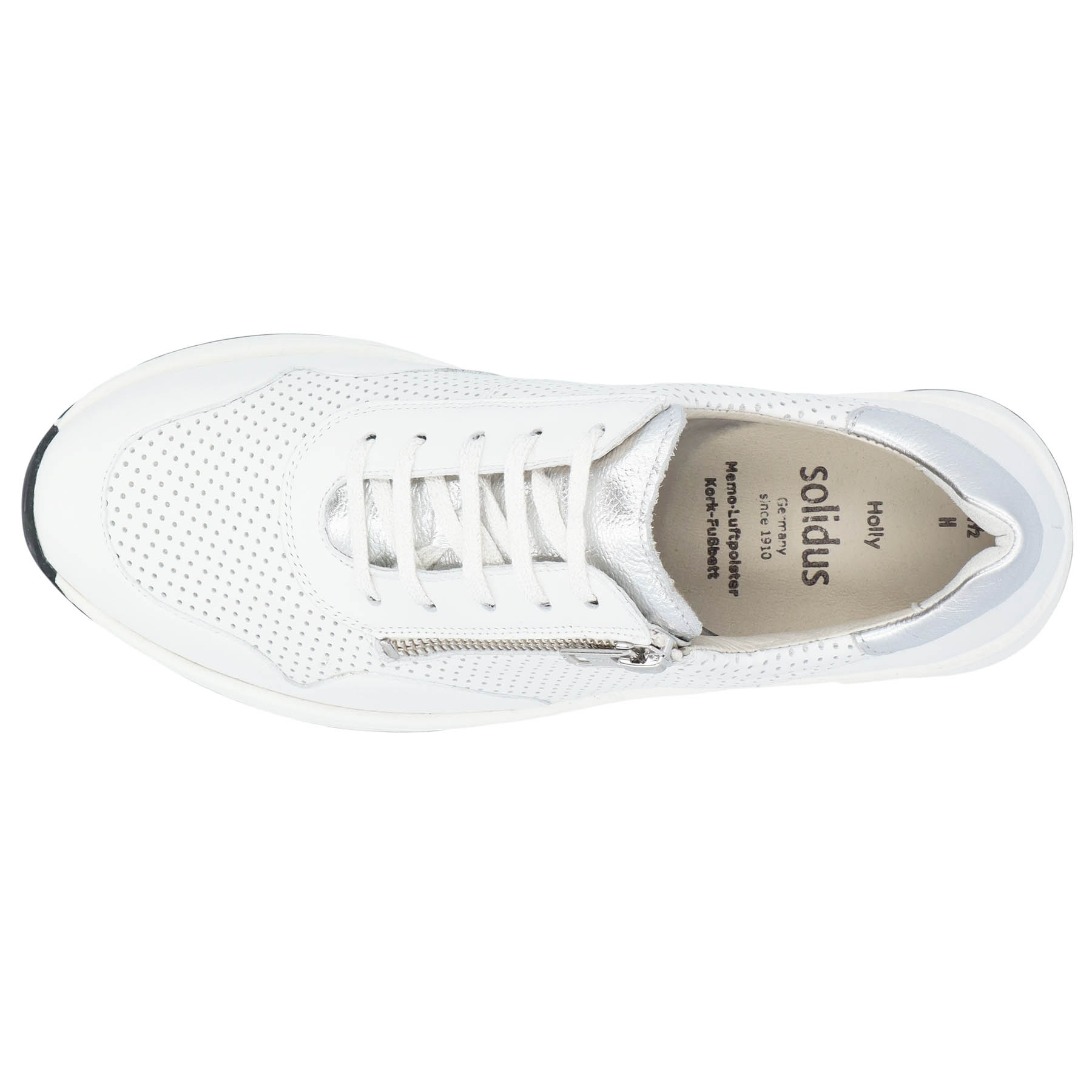 weiße halbschuh draufsicht