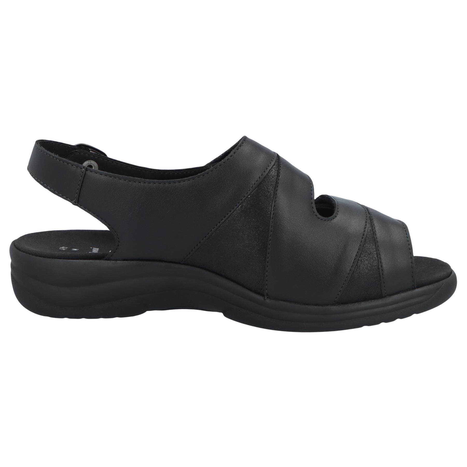 schwarze sandale seitenansicht rechts