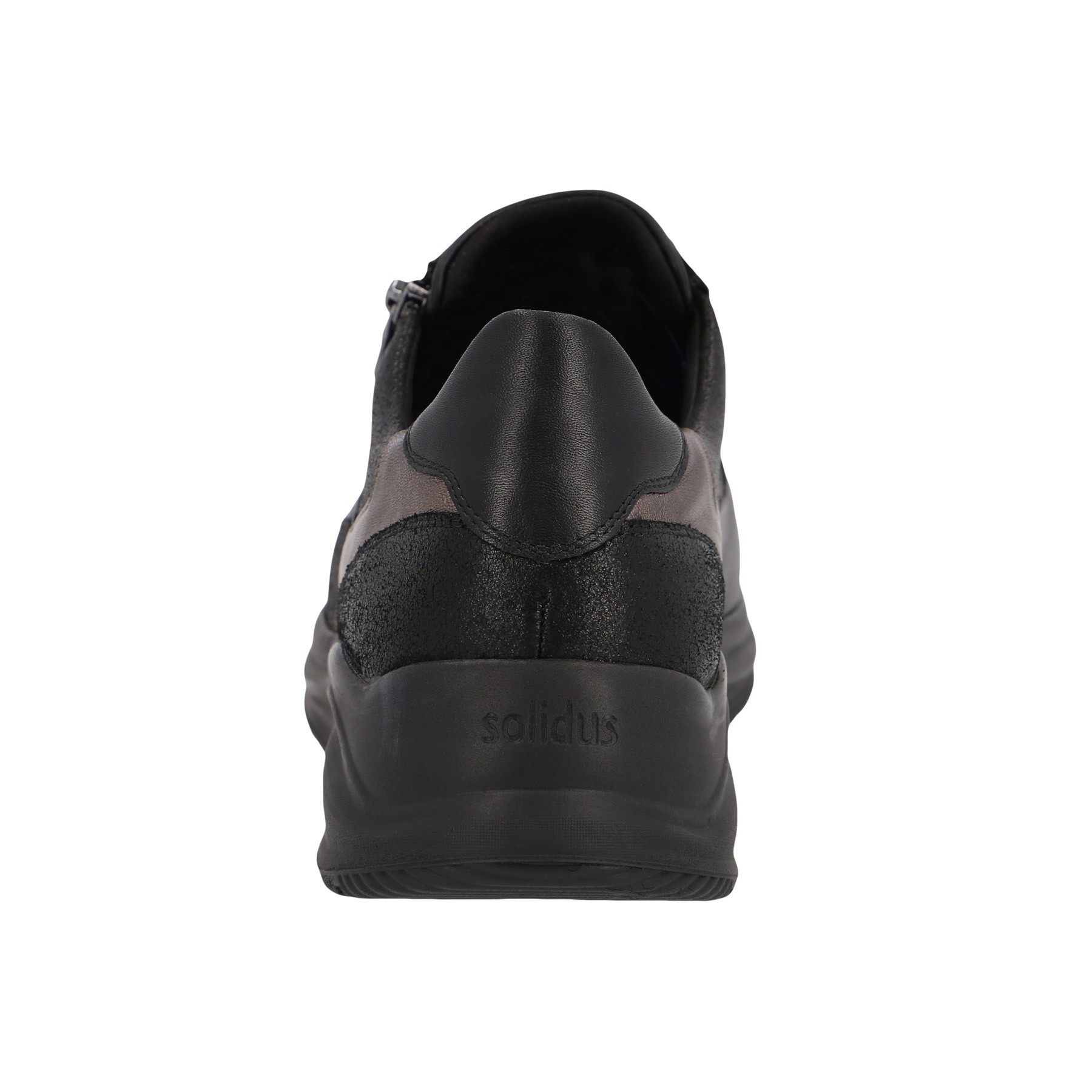 schwarze halbschuh hinteransicht