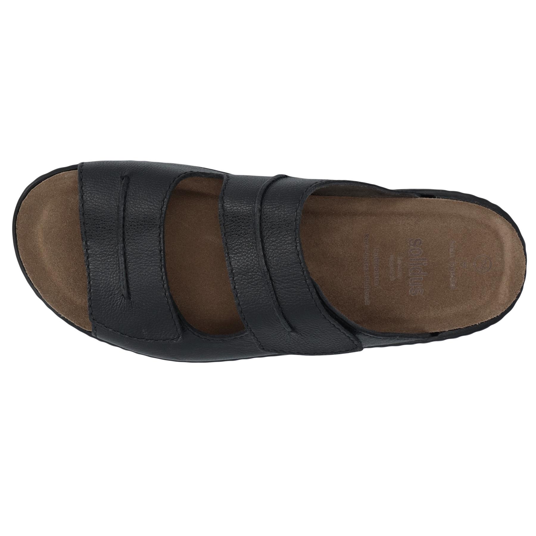 schwarze pantolette draufsicht