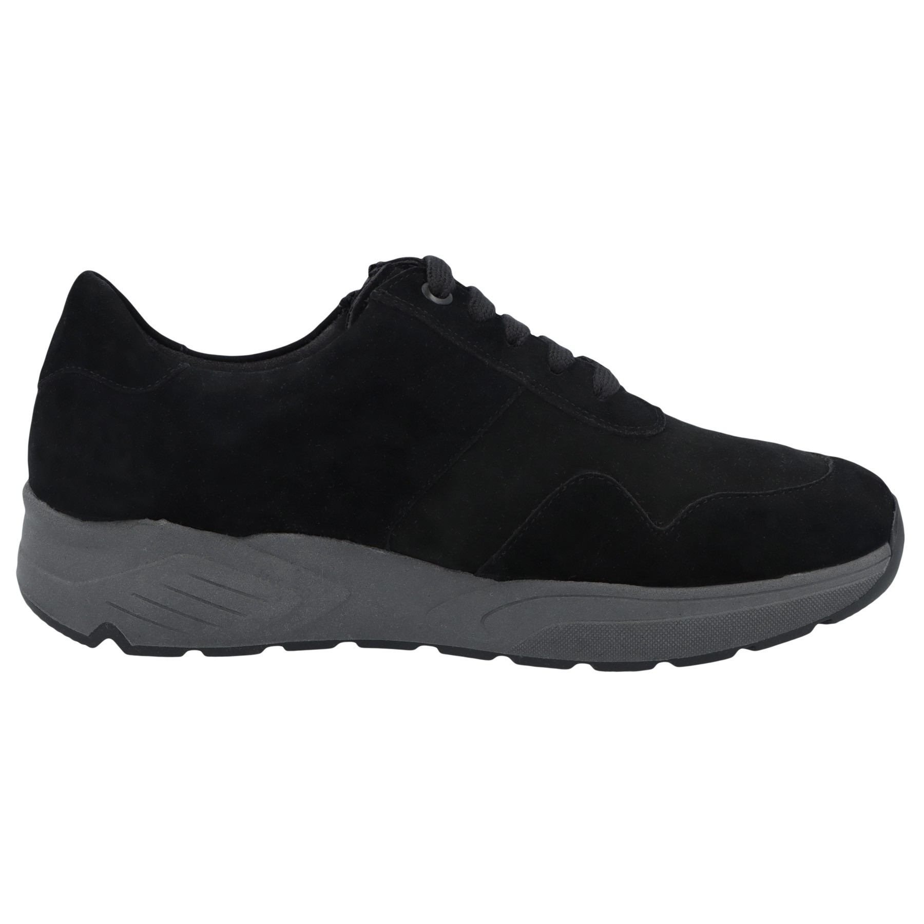 schwarze halbschuh seitenansicht rechts