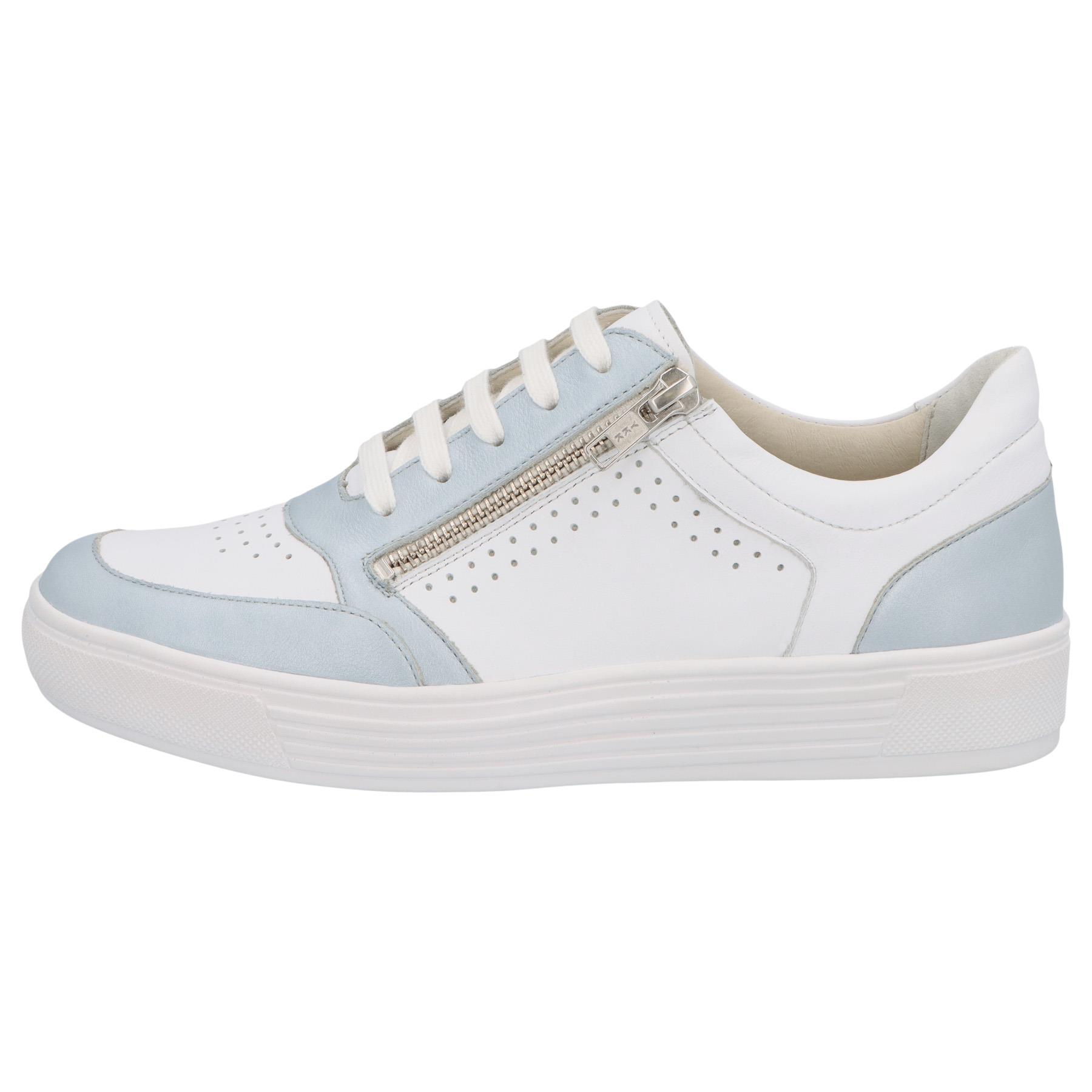 blaue halbschuh seitenansicht links