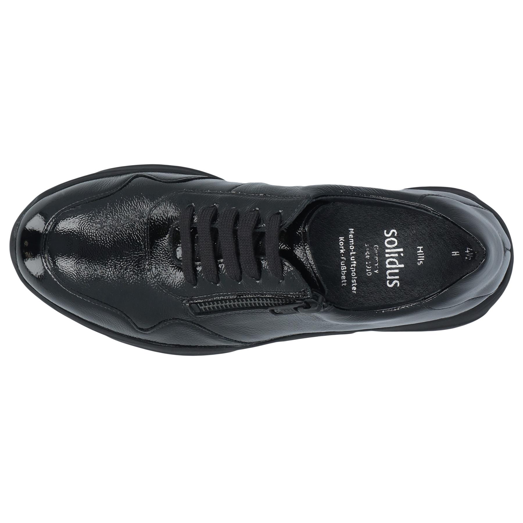 schwarze halbschuh draufsicht