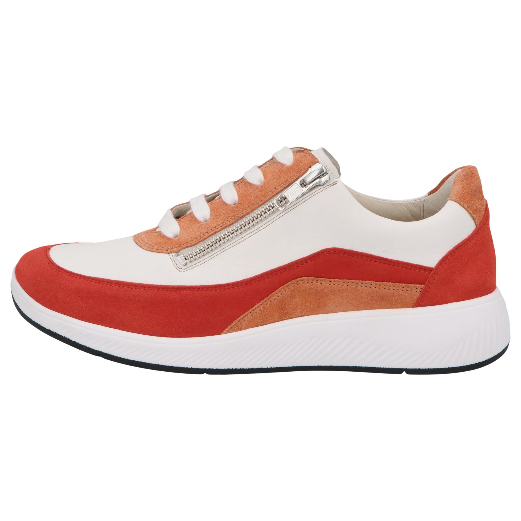 rote halbschuh seitenansicht links