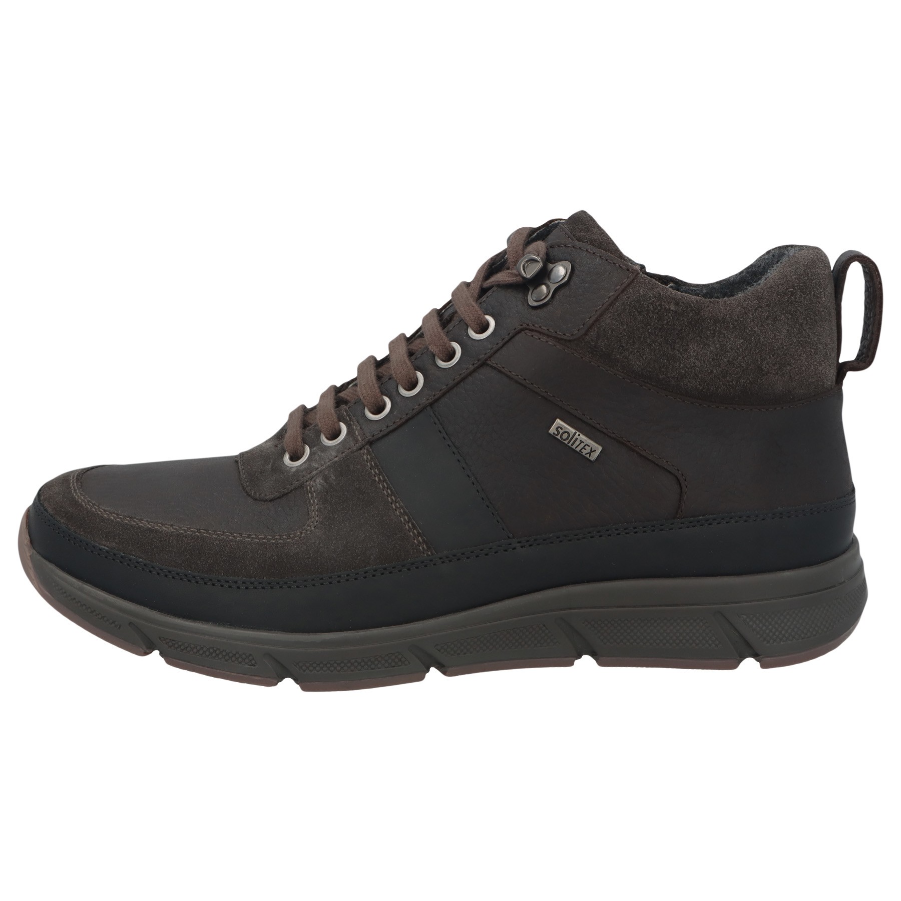 schwarze stiefel seitenansicht links