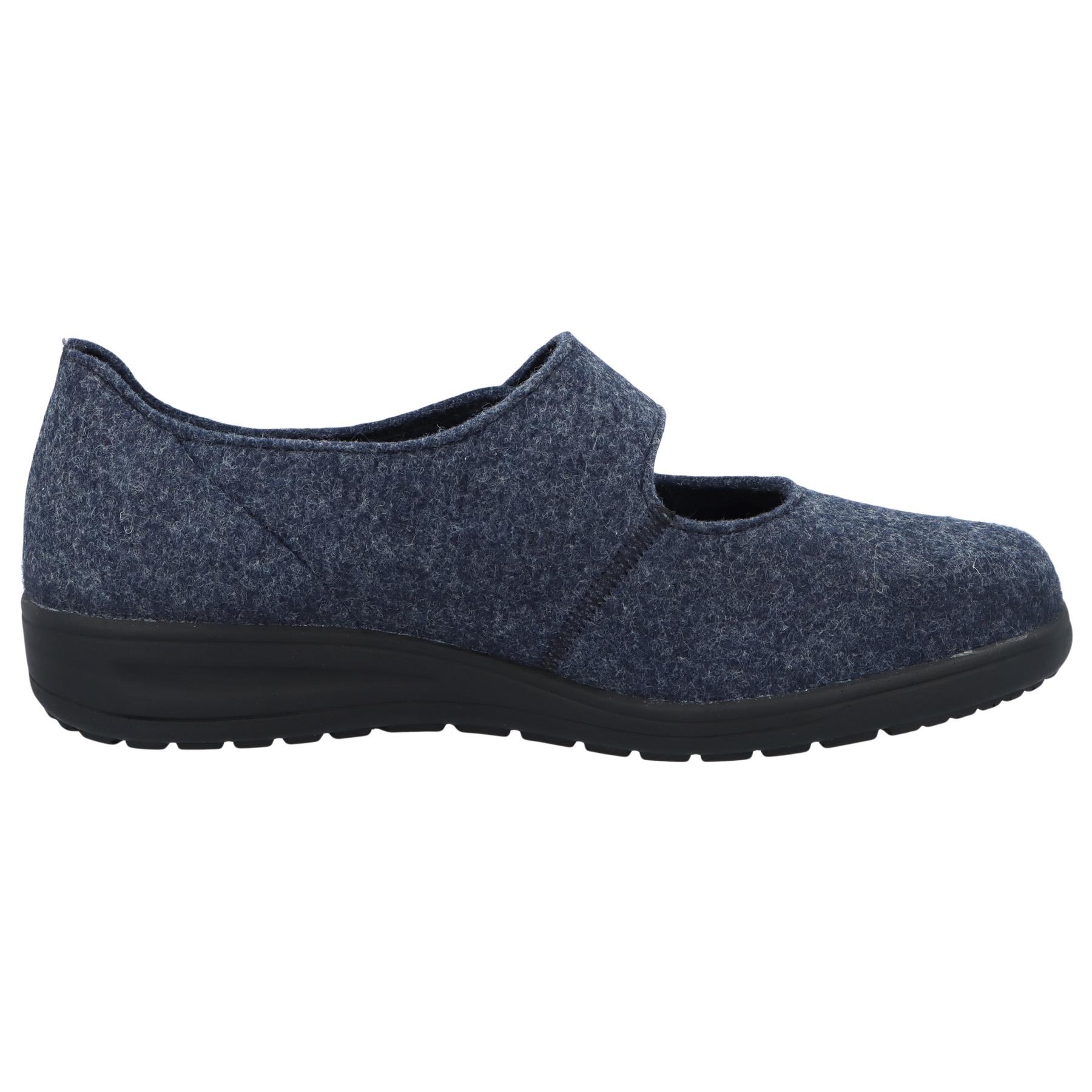 blaue slipper seitenansicht rechts