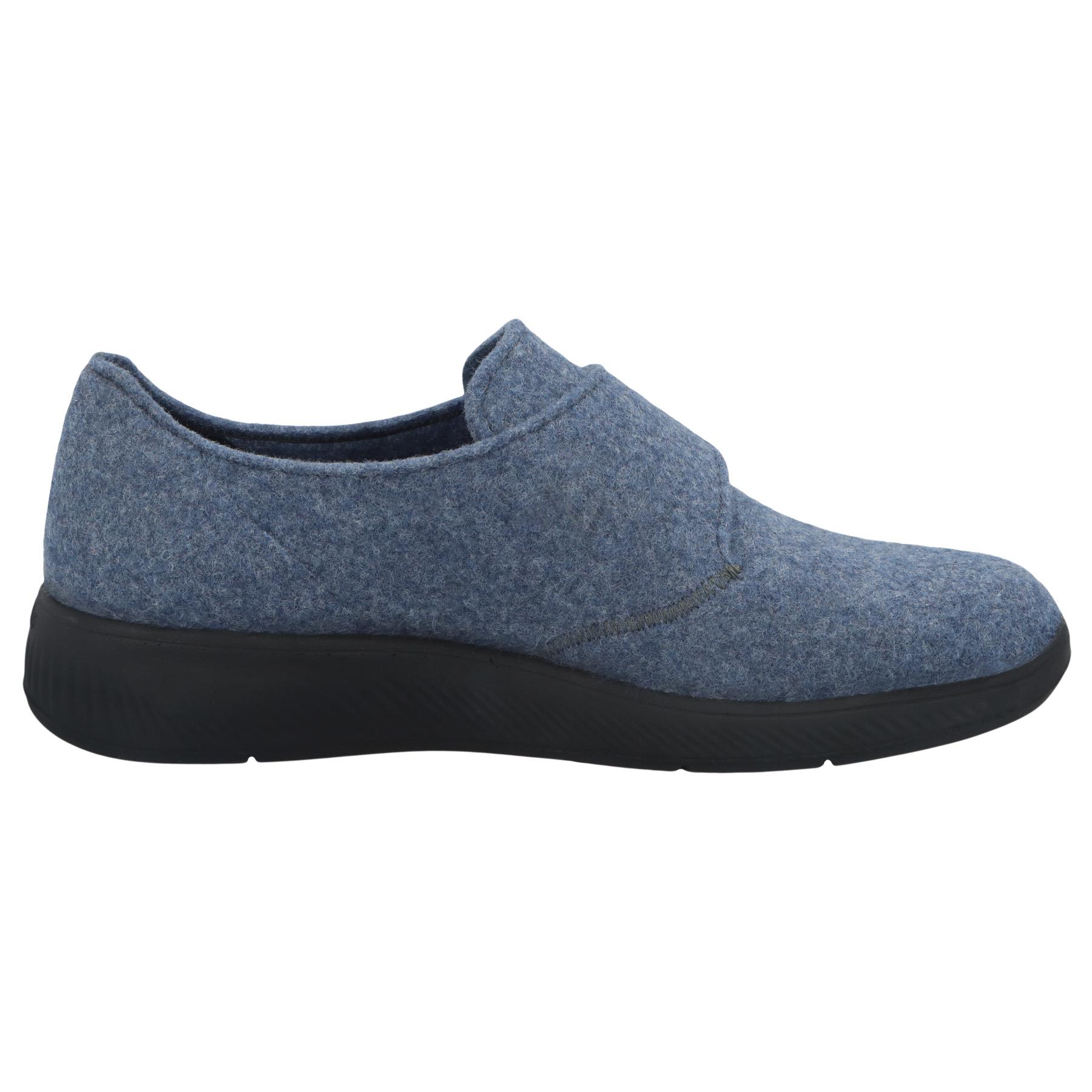 blaue halbschuh seitenansicht rechts