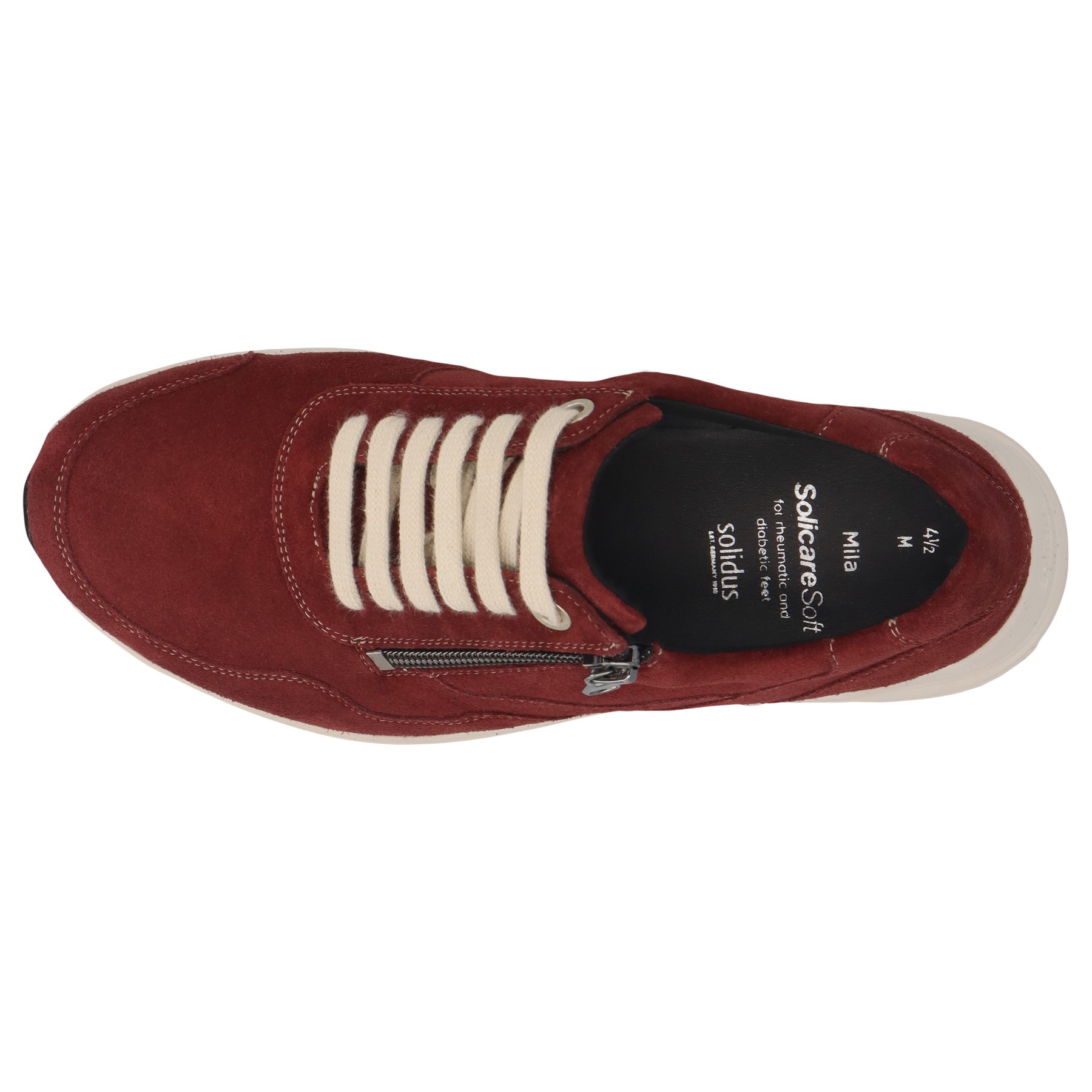 rote halbschuh draufsicht