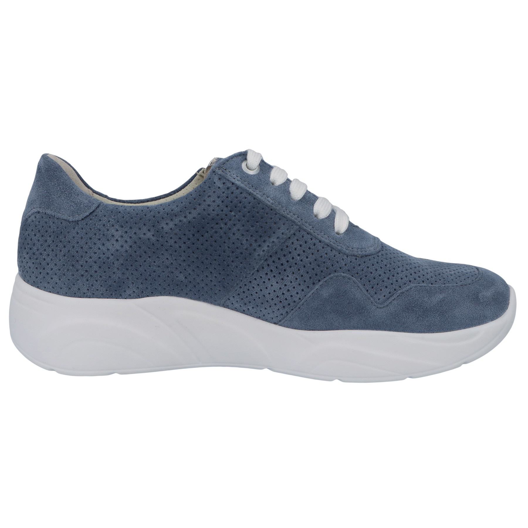 blaue halbschuh seitenansicht rechts