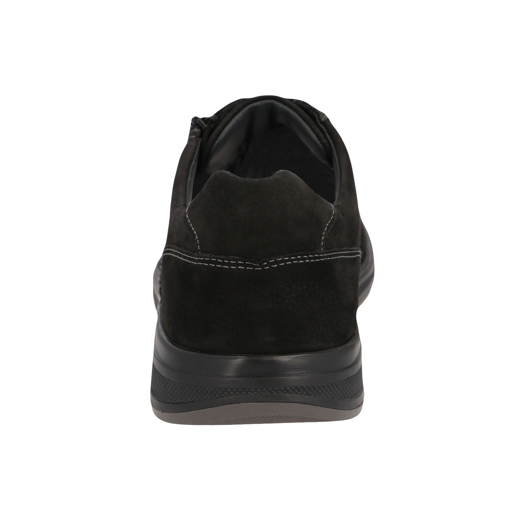 schwarze halbschuh hinteransicht