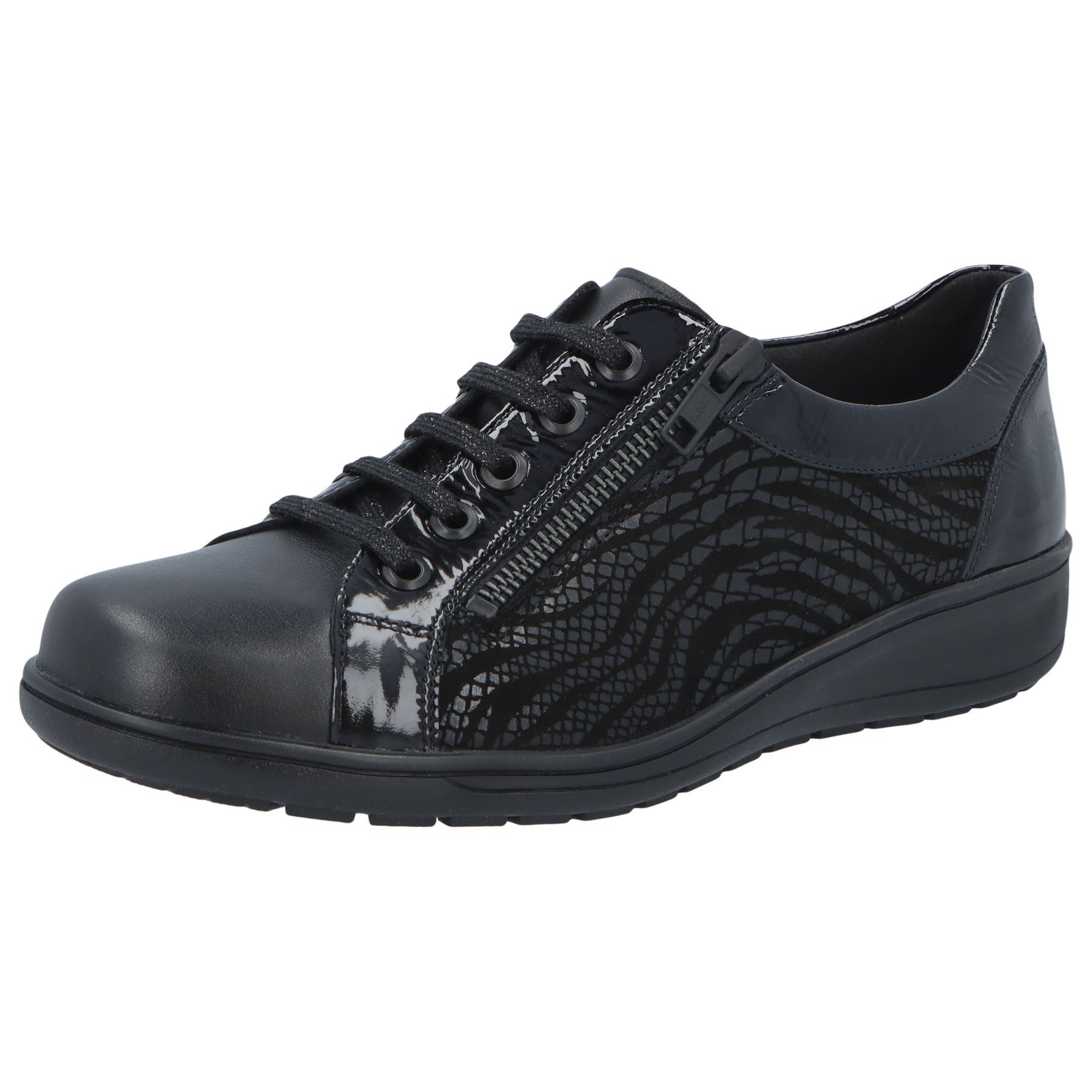 schwarze halbschuh 3-4 ansicht