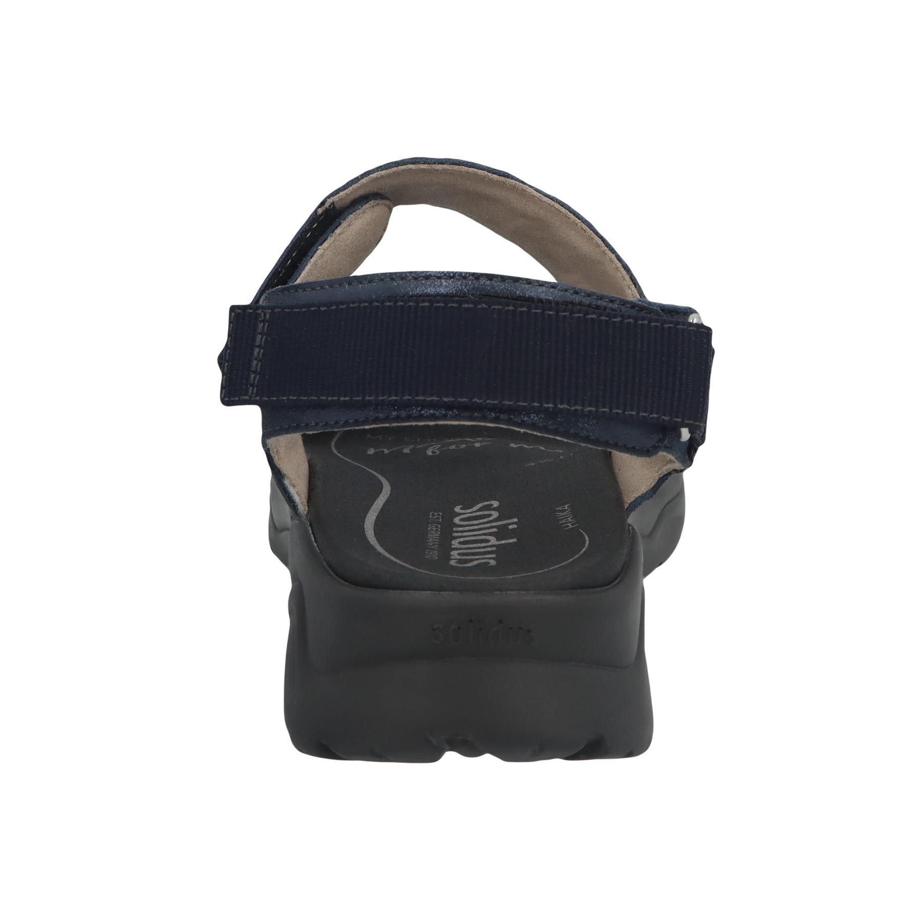 blaue sandale hinteransicht