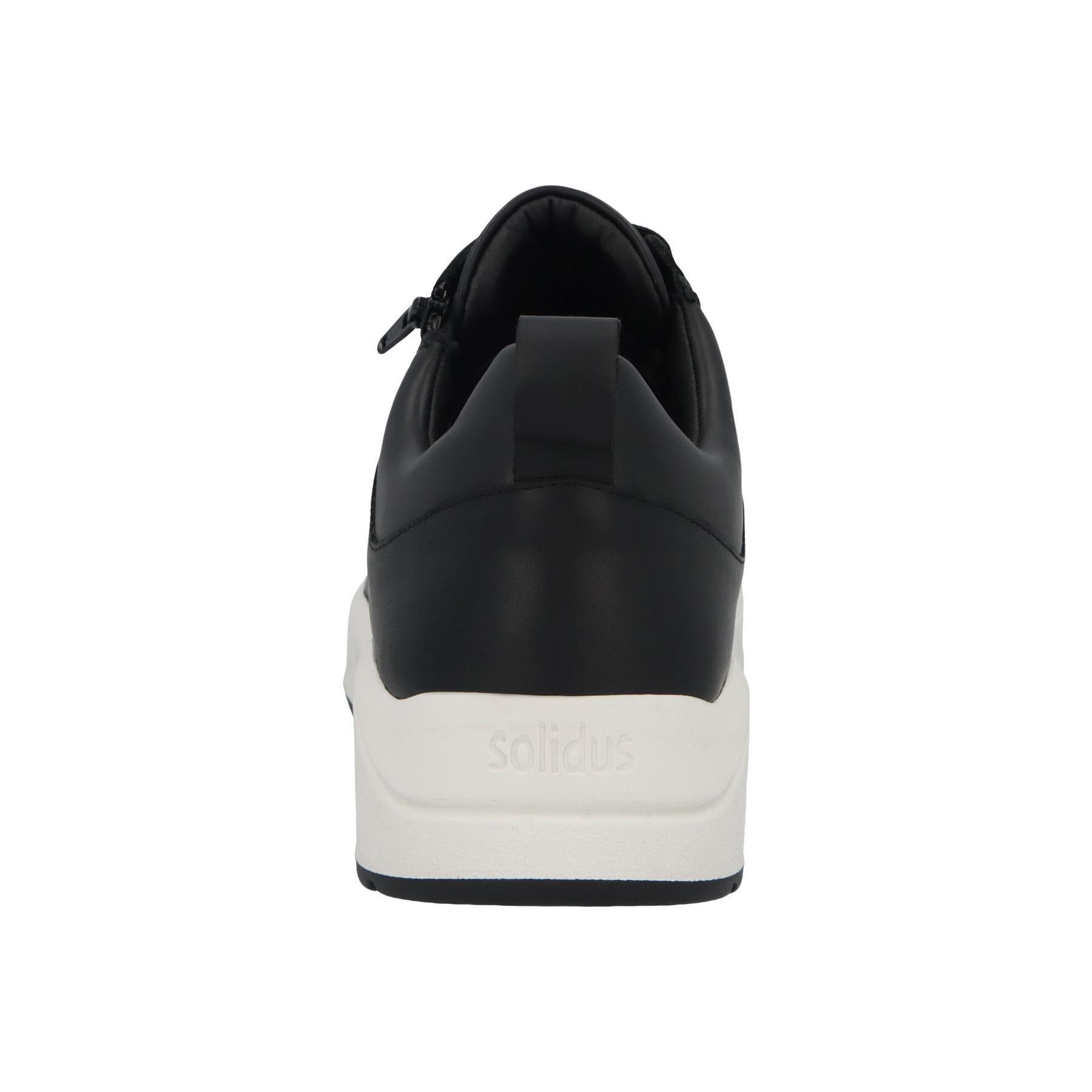 schwarze halbschuh hinteransicht