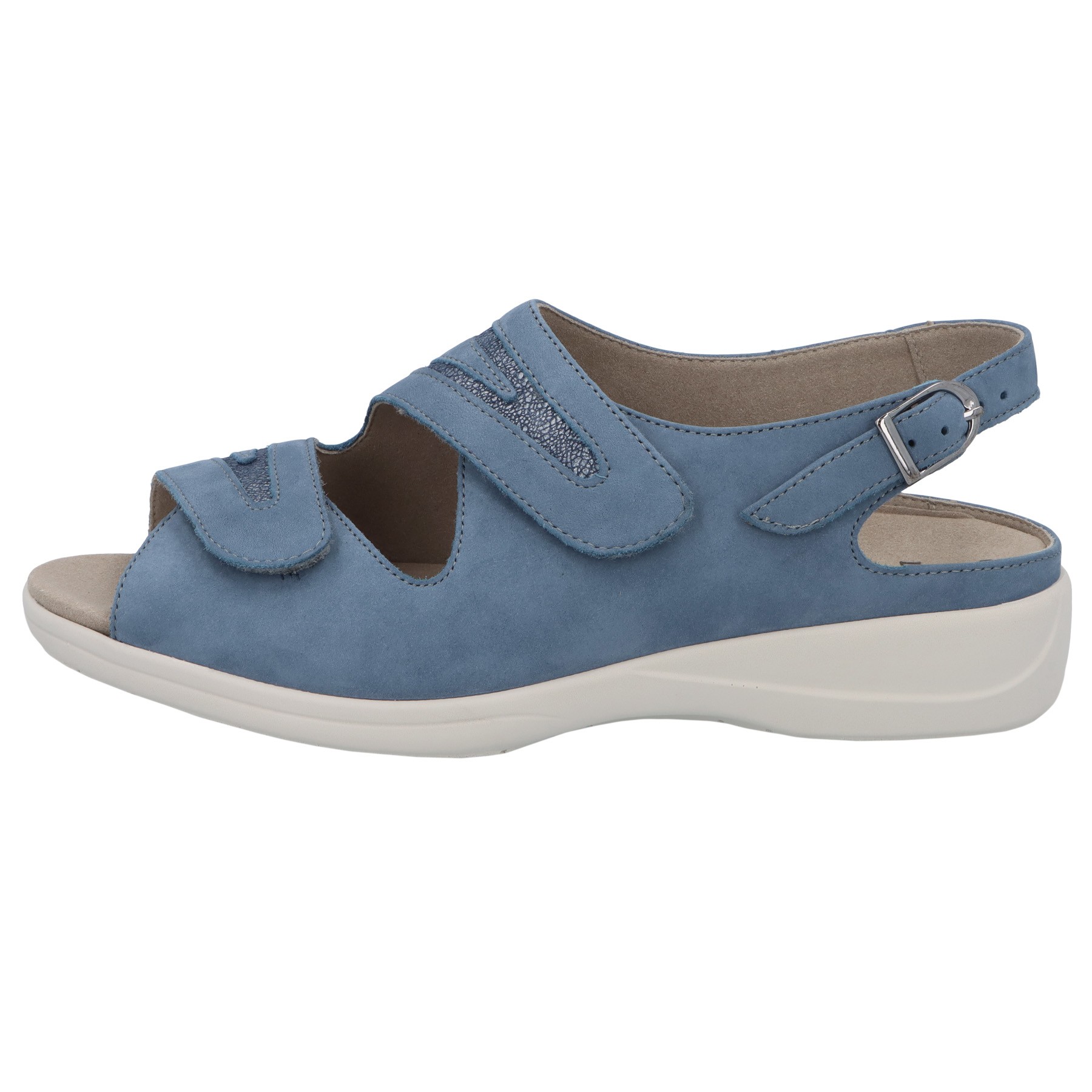 blaue sandale seitenansicht links