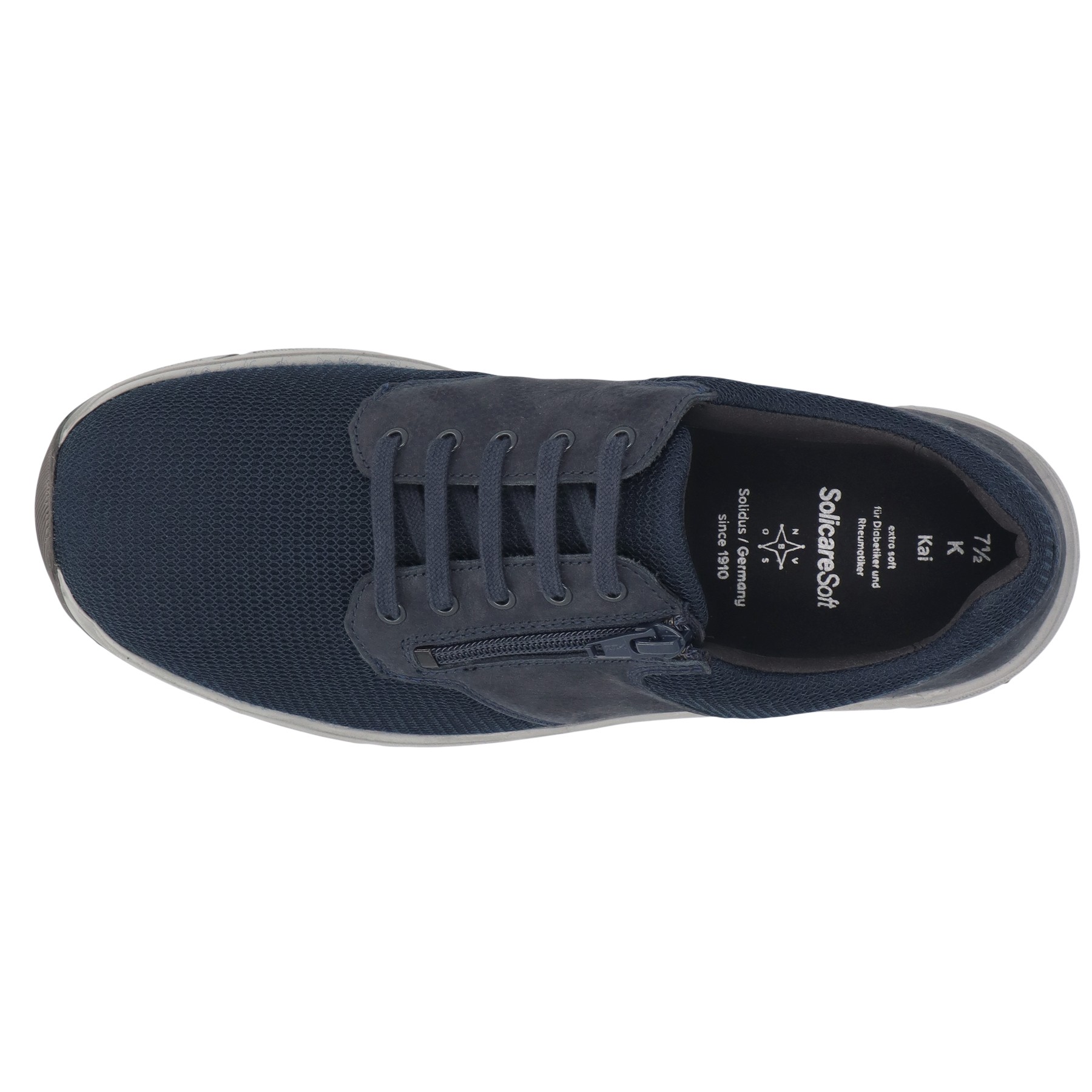 blaue halbschuh draufsicht