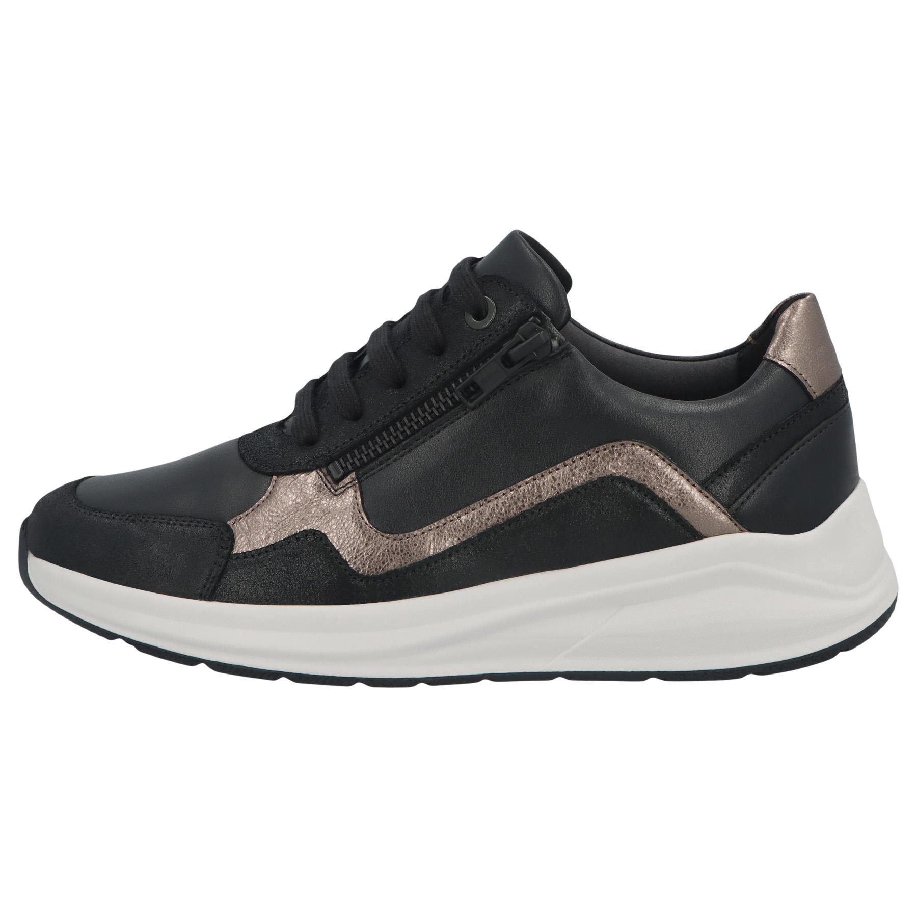 schwarze halbschuh seitenansicht links