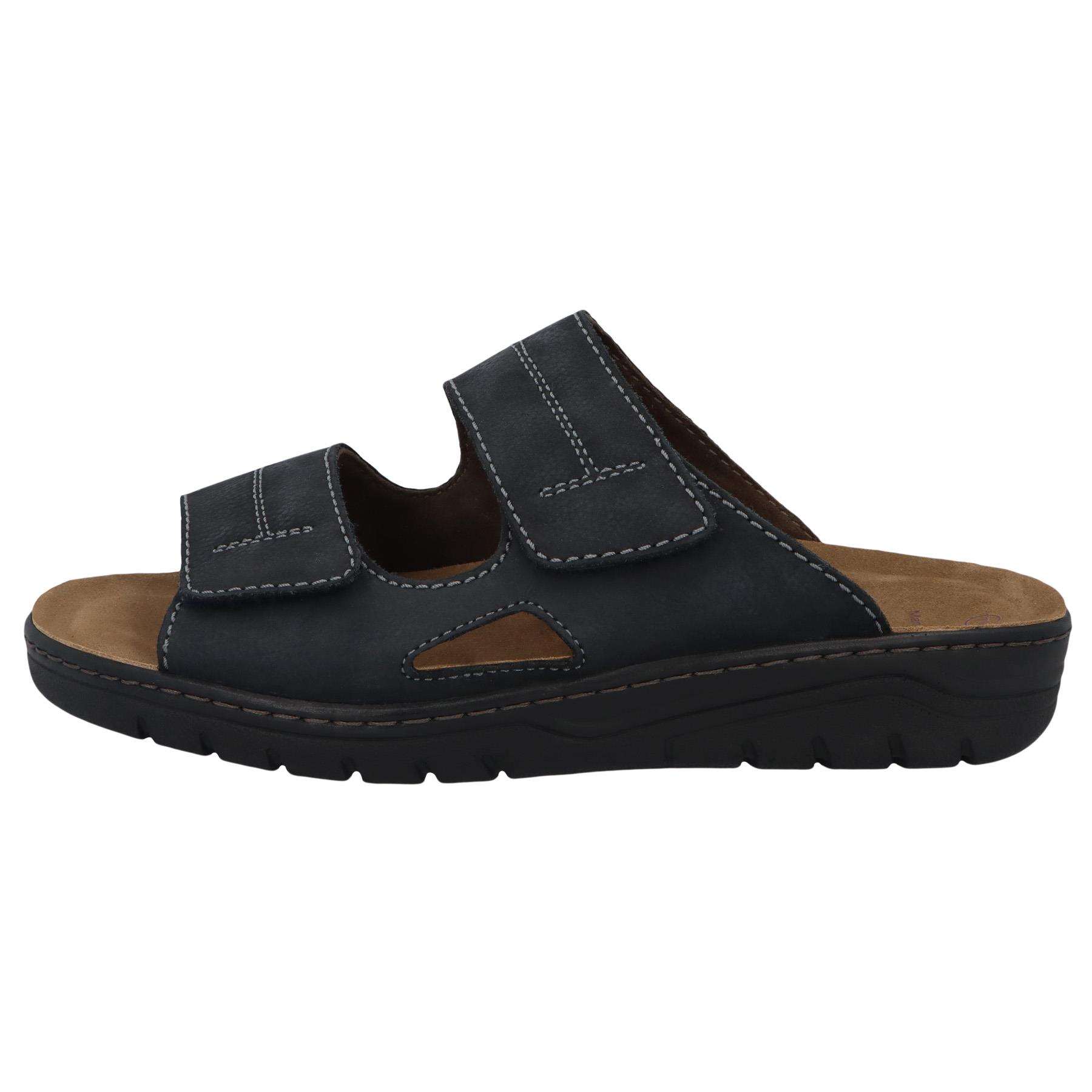 blaue pantolette seitenansicht links