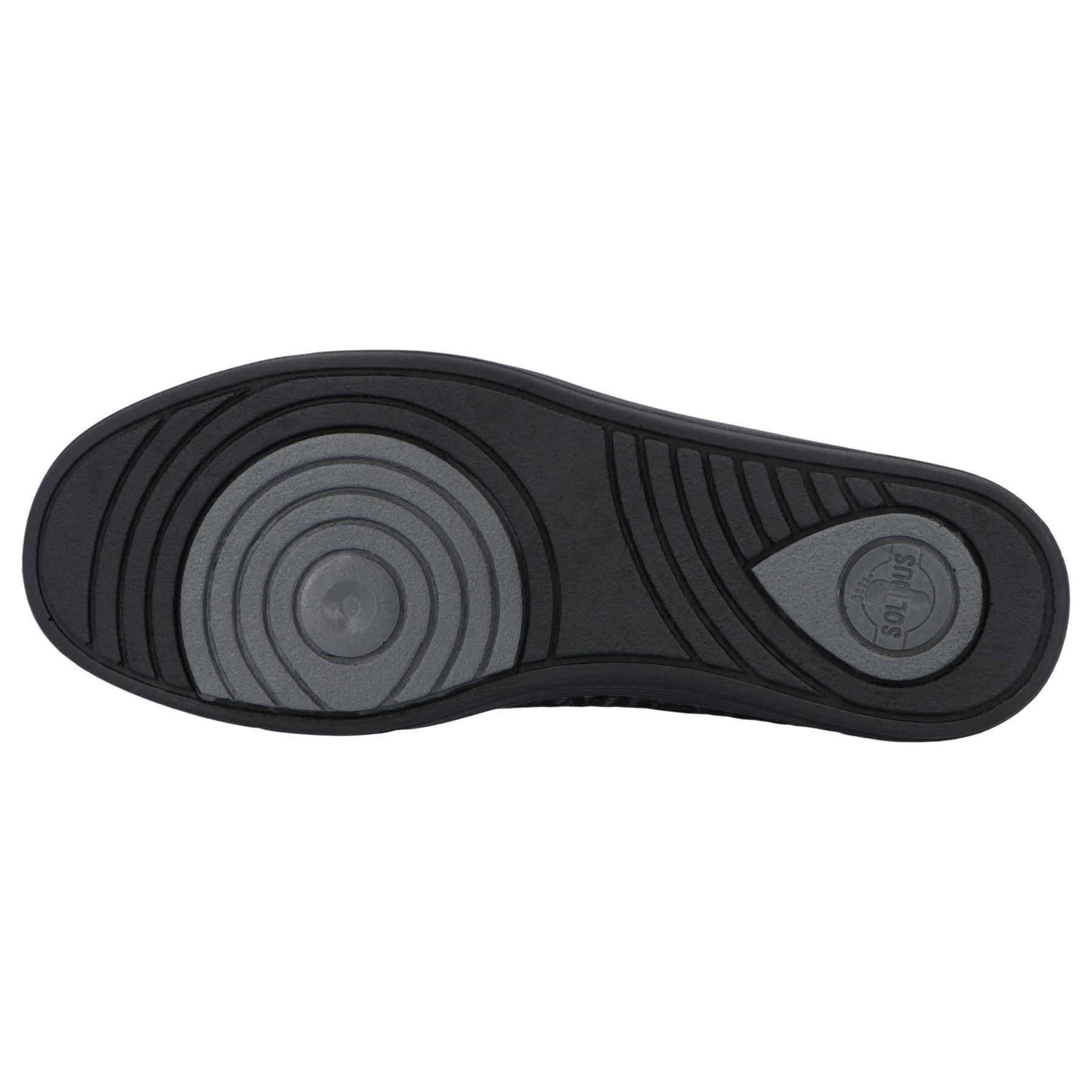 schwarze halbschuh sohlenansicht