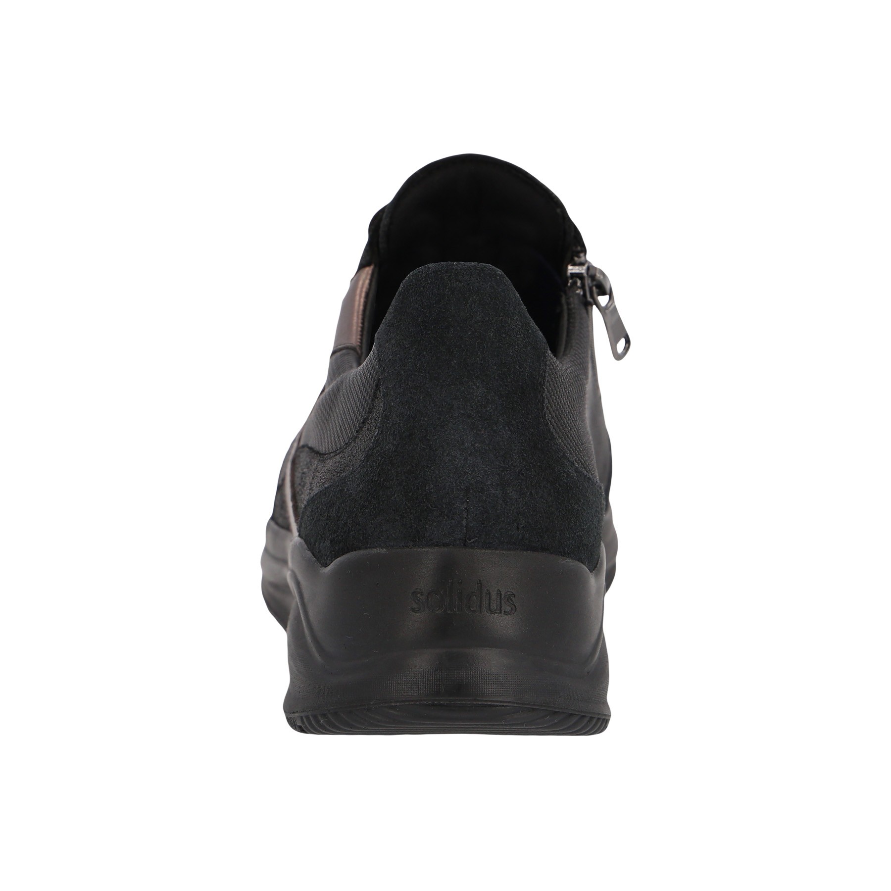 schwarze halbschuh hinteransicht