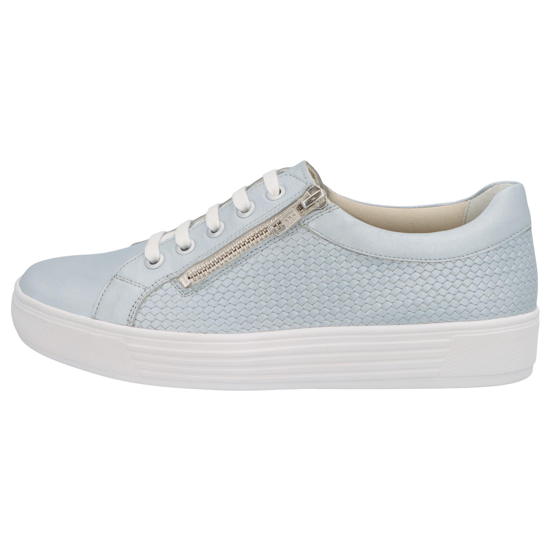 blaue halbschuh seitenansicht links