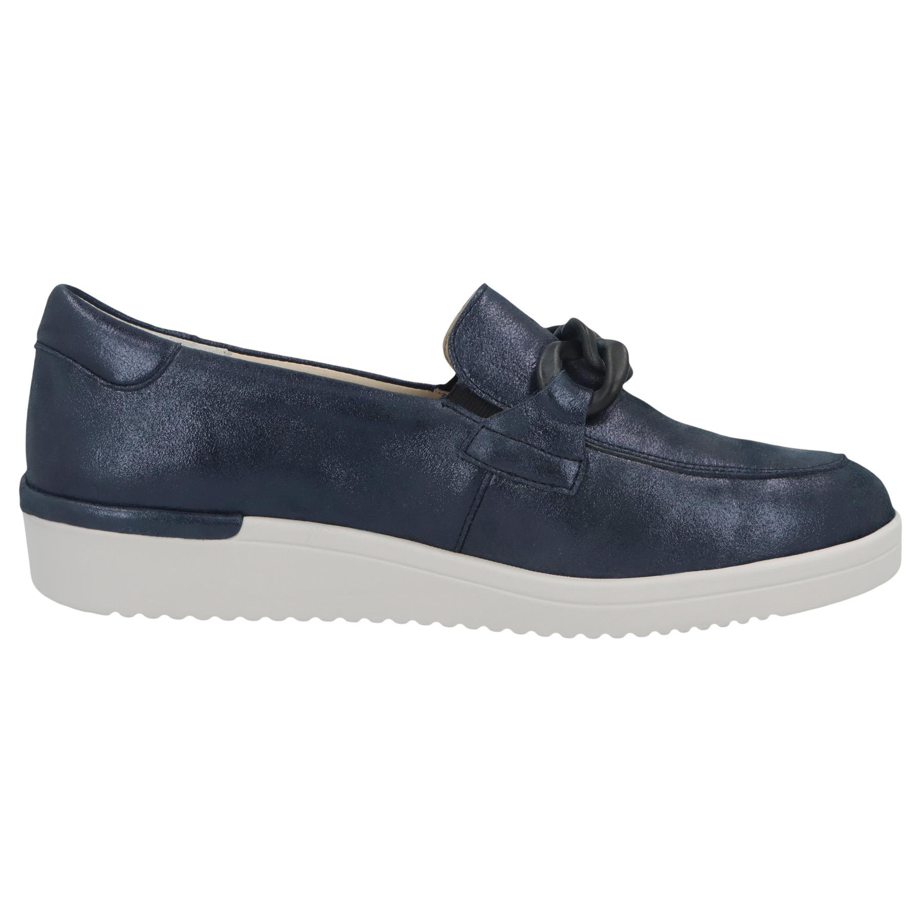 blaue slipper seitenansicht rechts