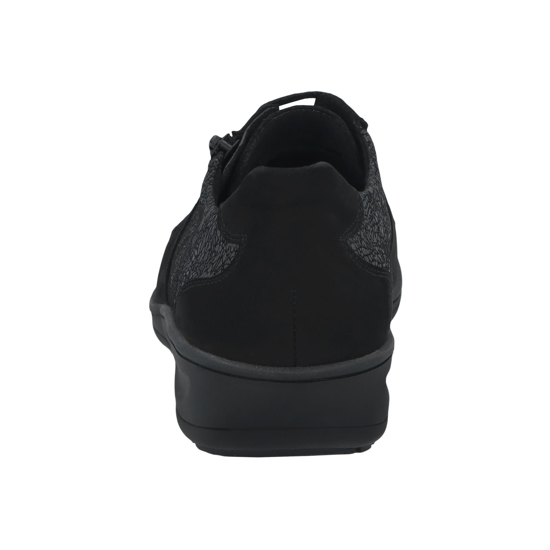 schwarze halbschuh hinteransicht