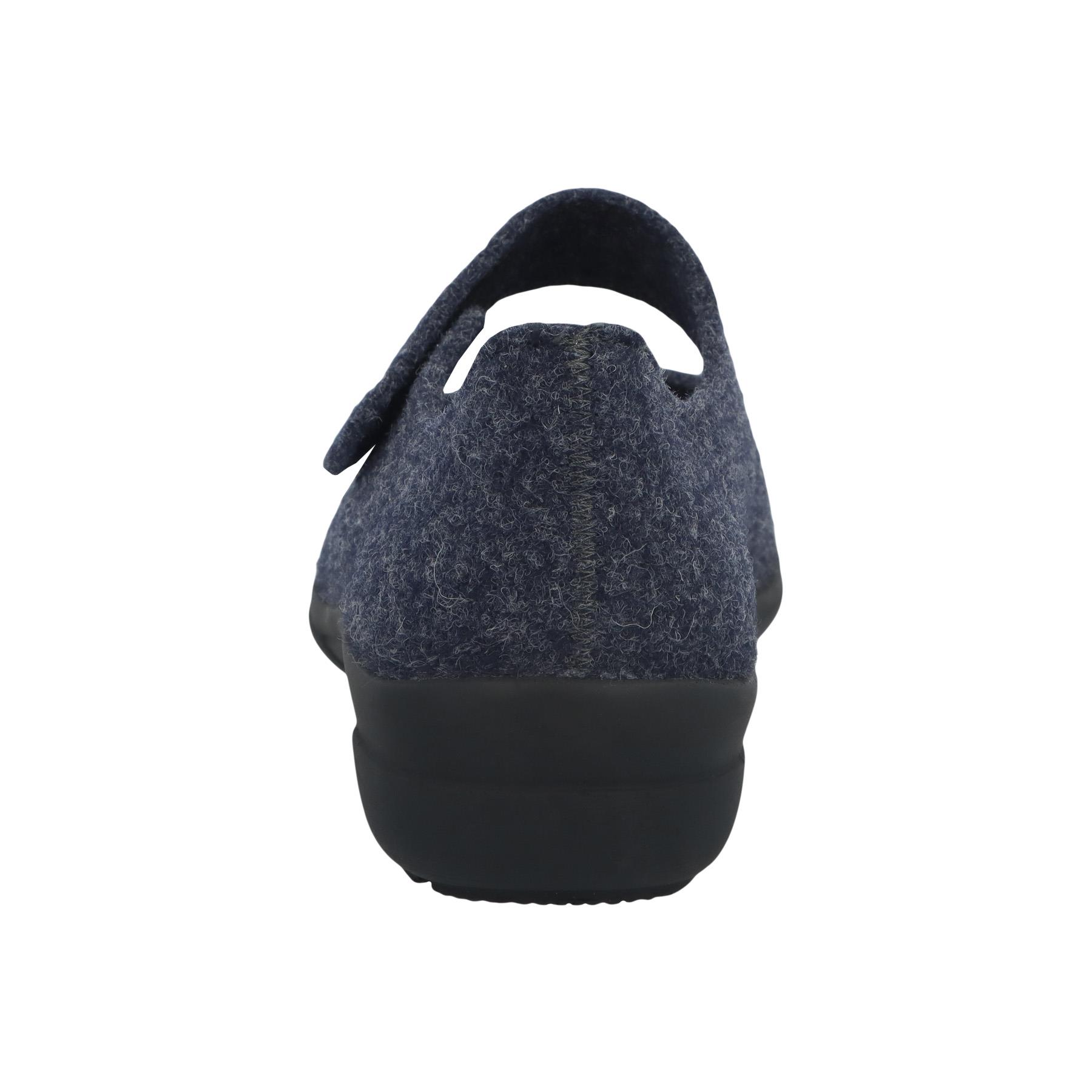 blaue slipper hinteransicht