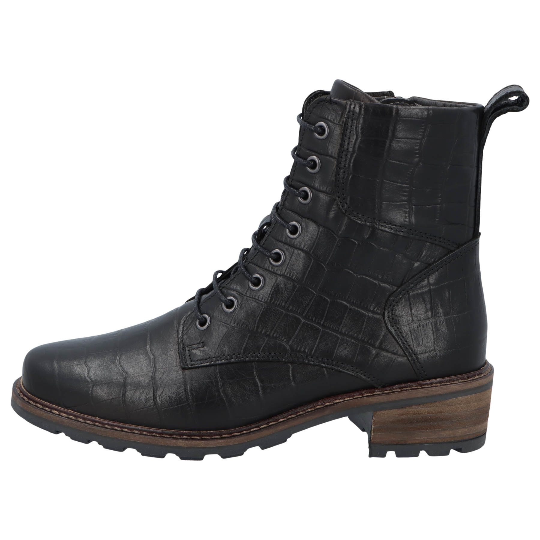 schwarze stiefel seitenansicht links