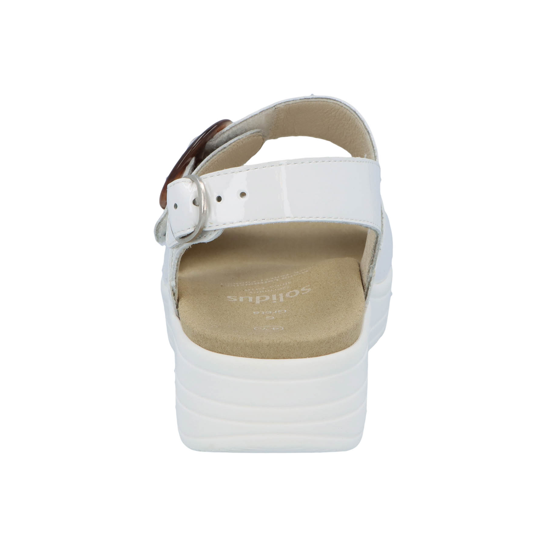 weiße sandale hinteransicht