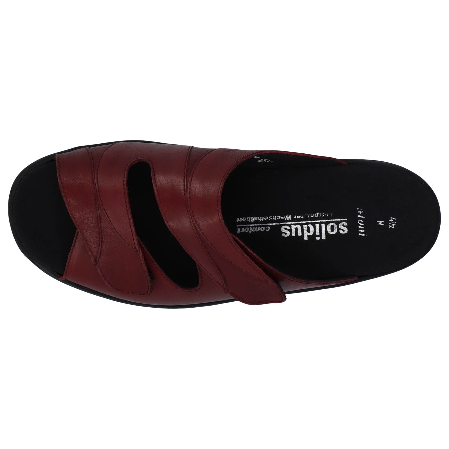 rote pantolette draufsicht