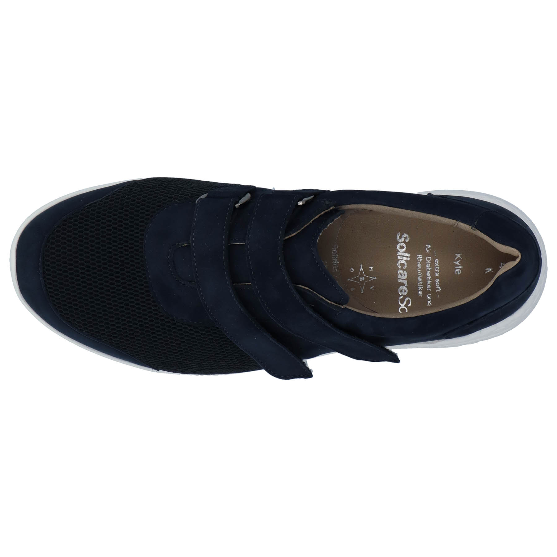 blaue slipper draufsicht