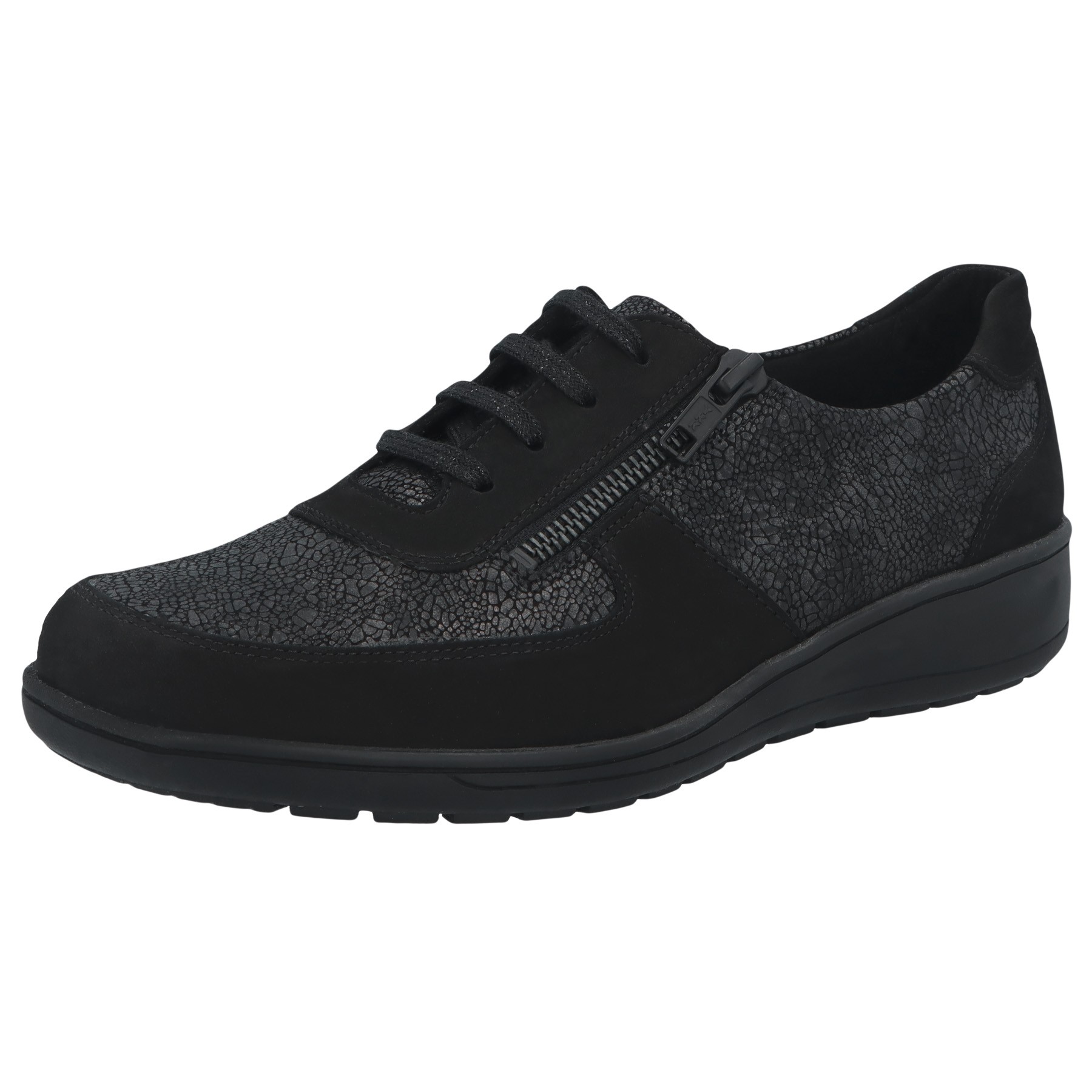 schwarze halbschuh 3-4 ansicht
