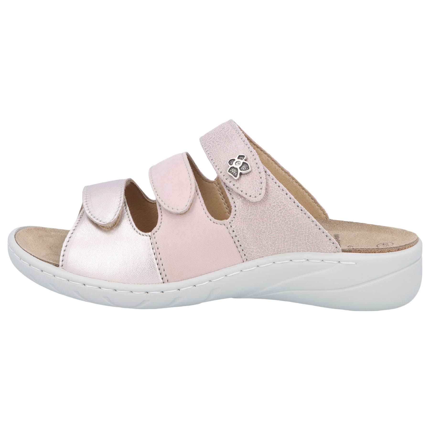 mehrfarbige pantolette seitenansicht links