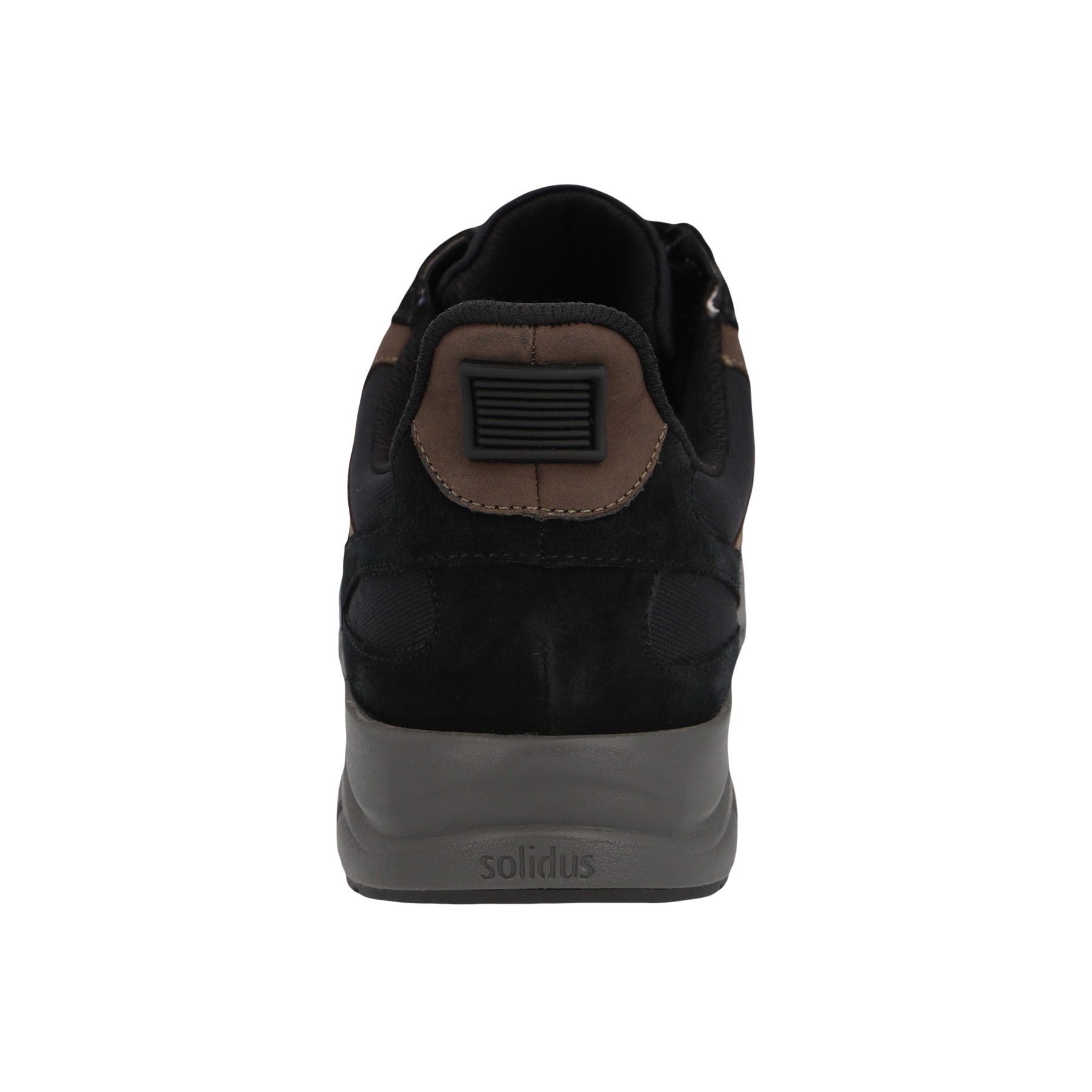 schwarze halbschuh hinteransicht