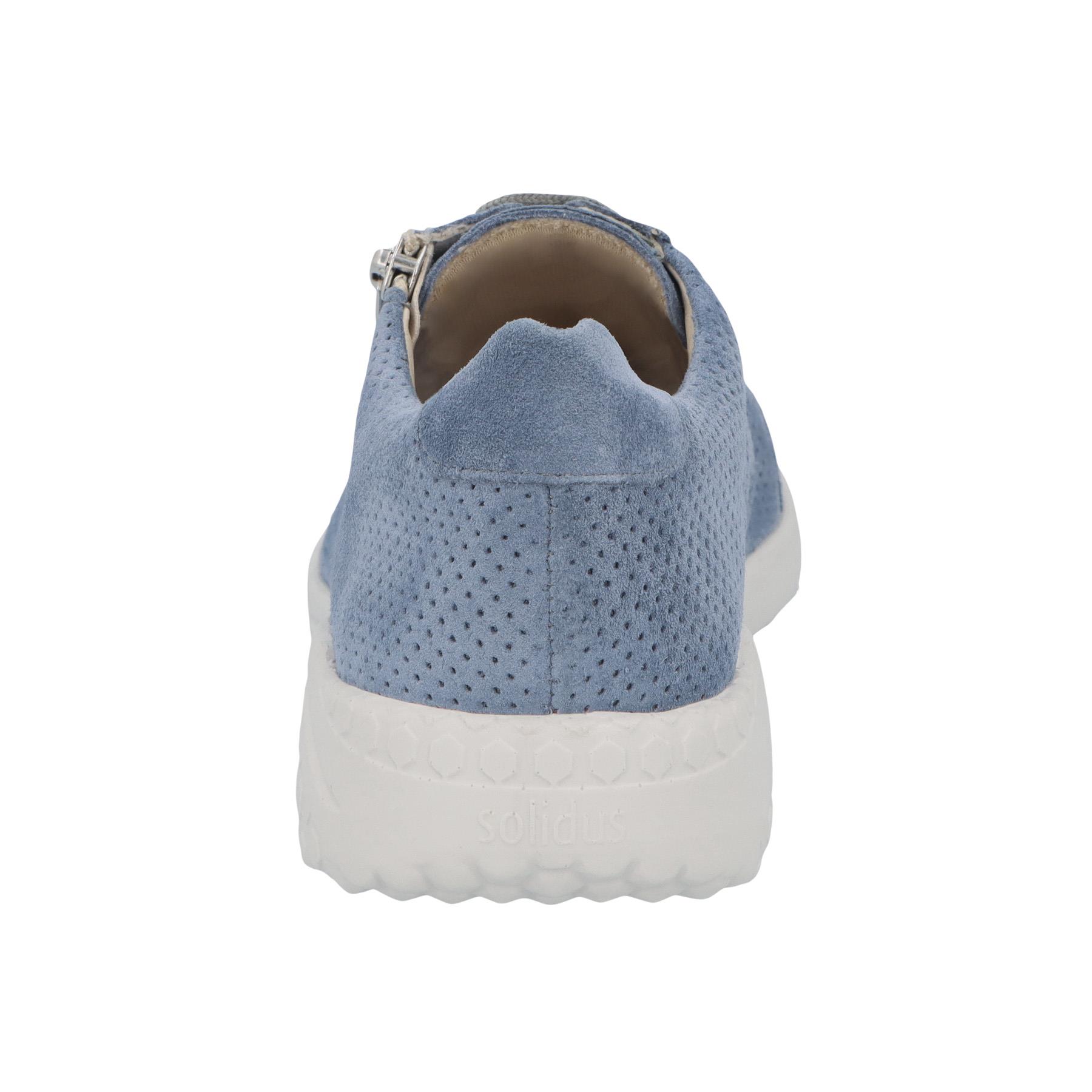 blaue halbschuh hinteransicht