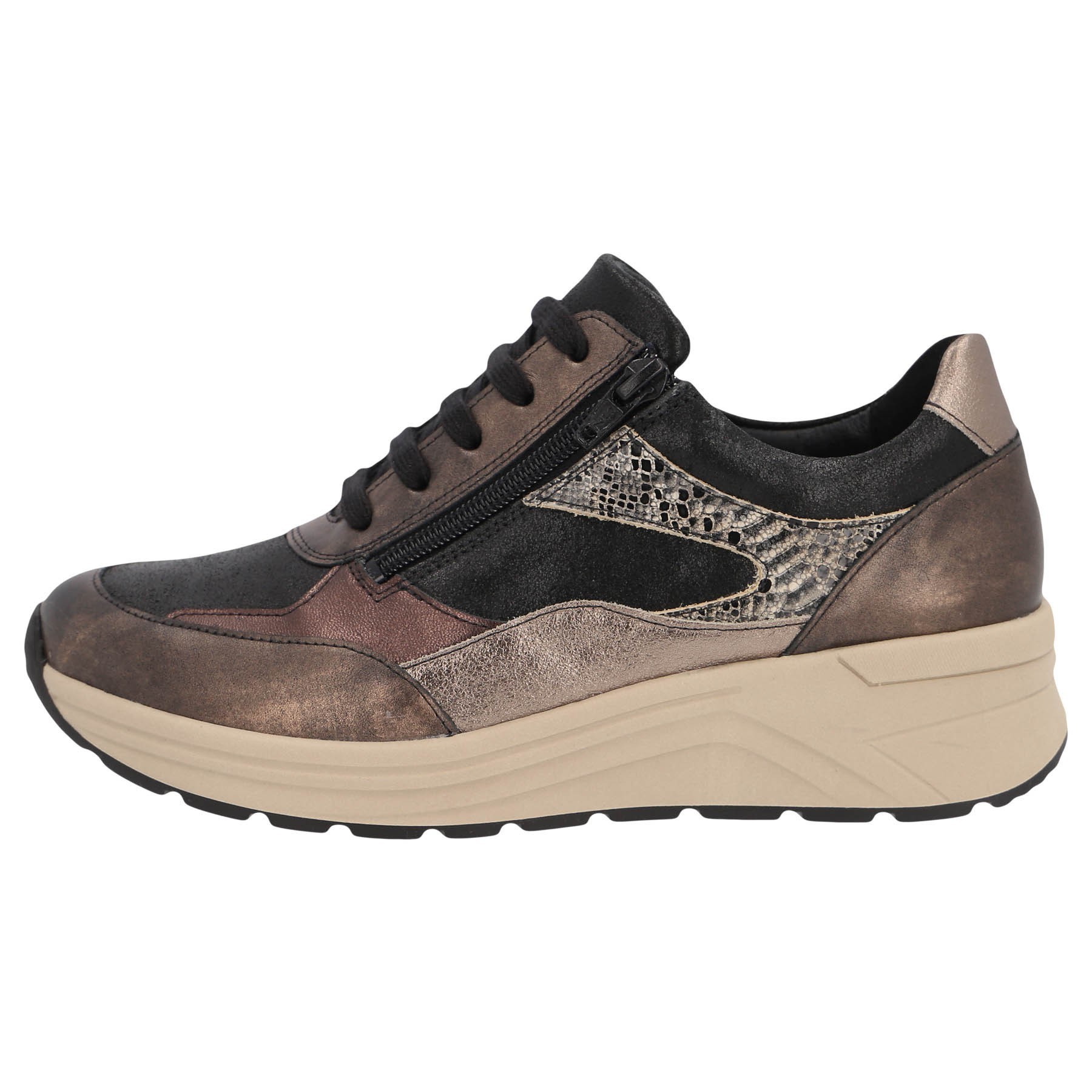 braune halbschuh seitenansicht links