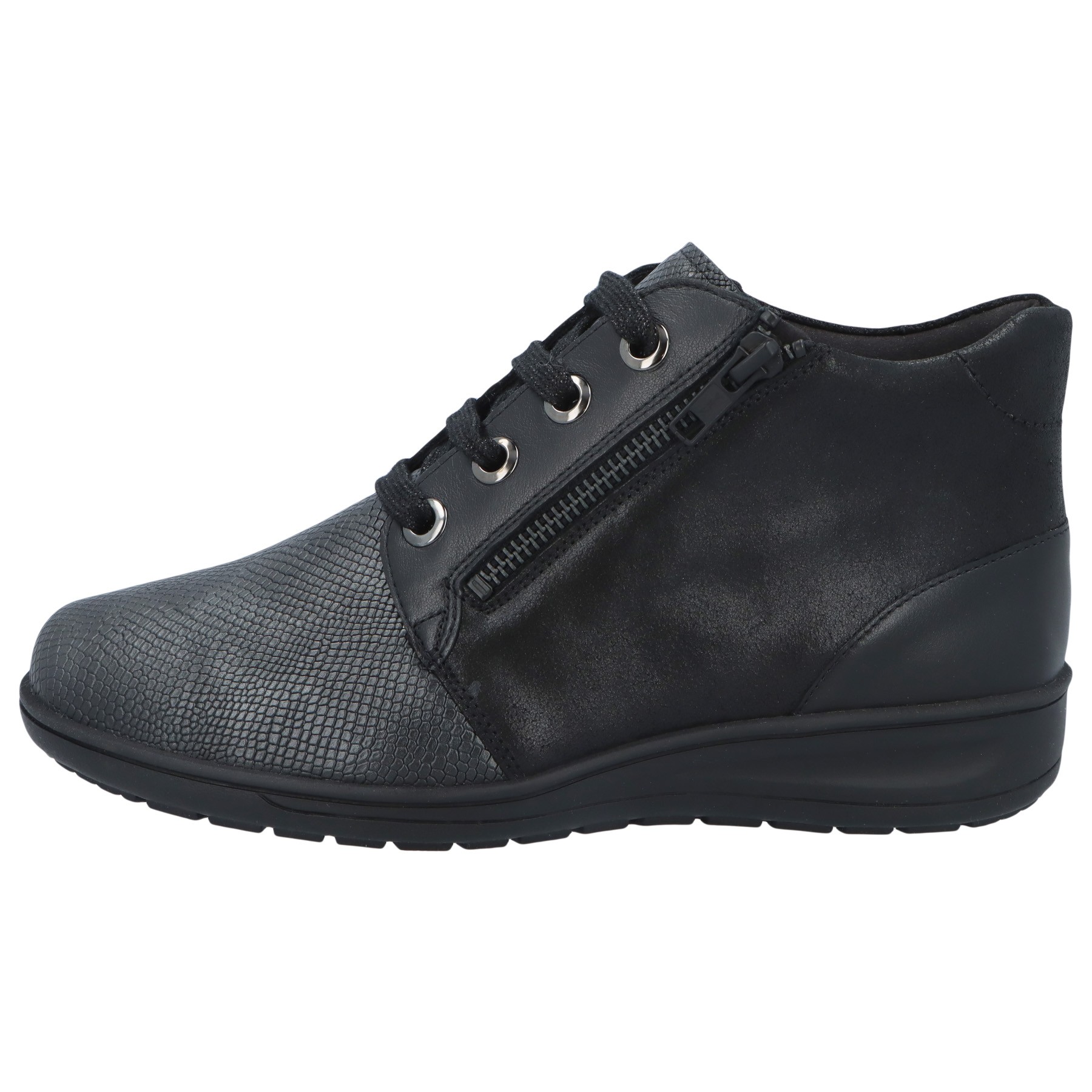 mehrfarbige stiefel seitenansicht links