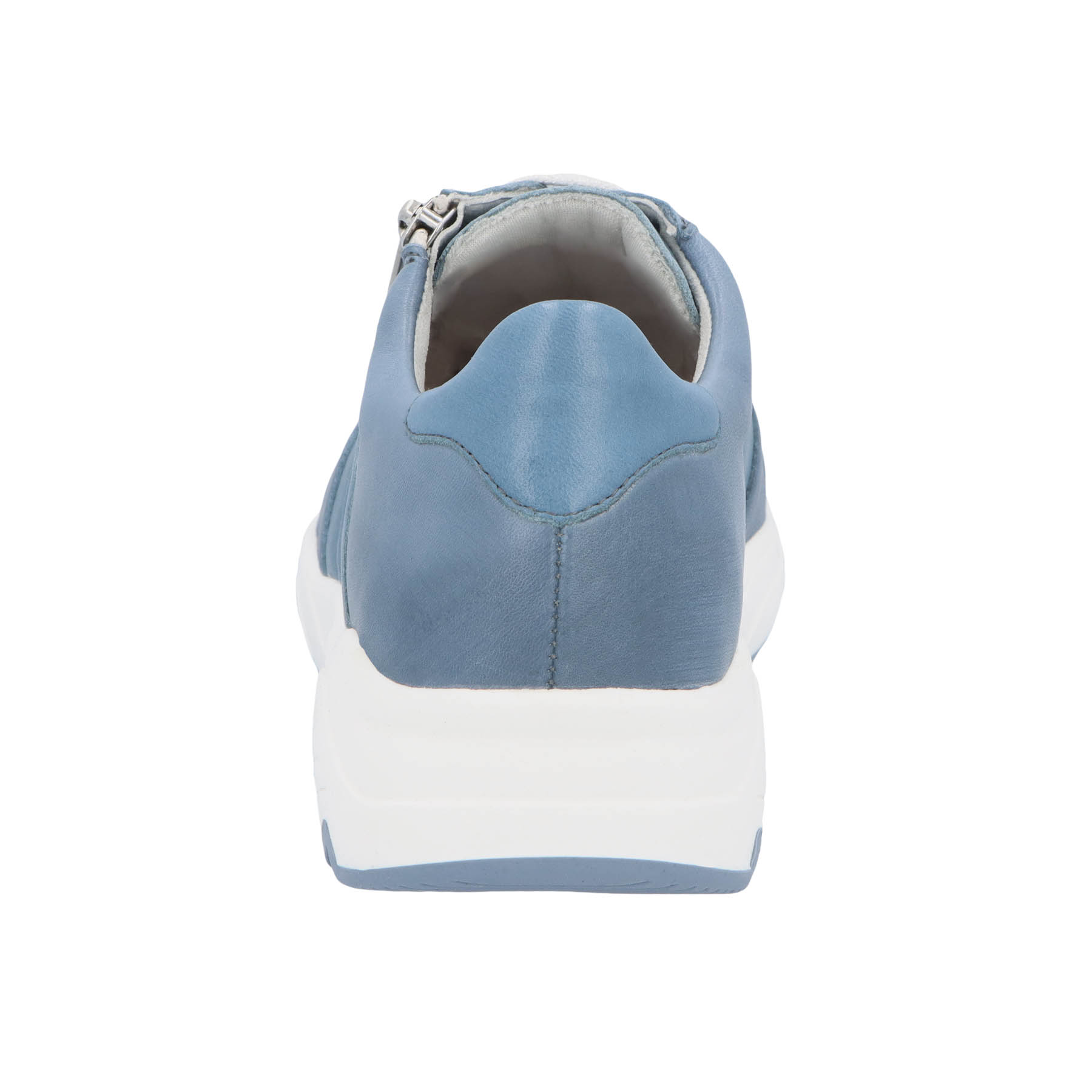 blaue halbschuh hinteransicht