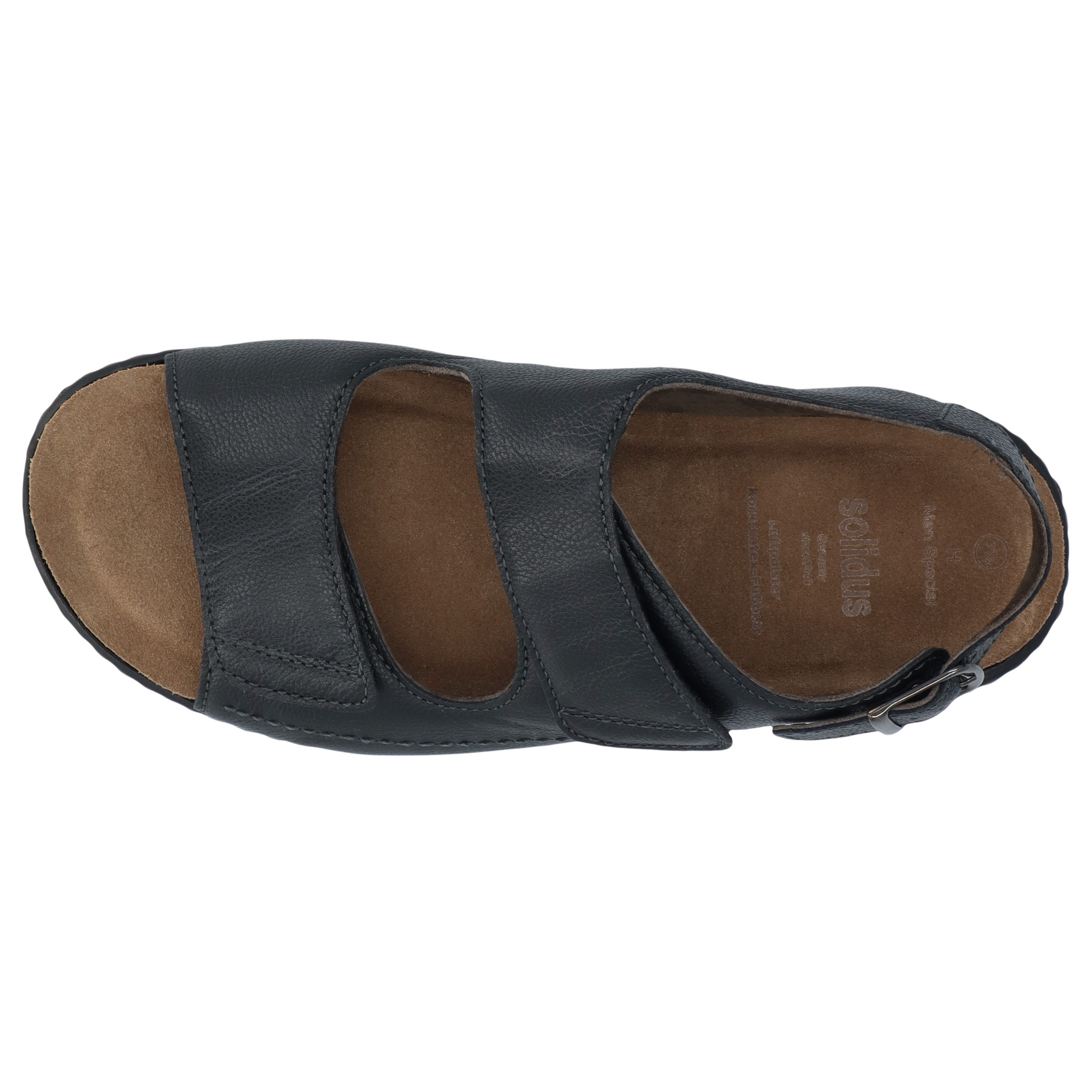 schwarze sandale draufsicht