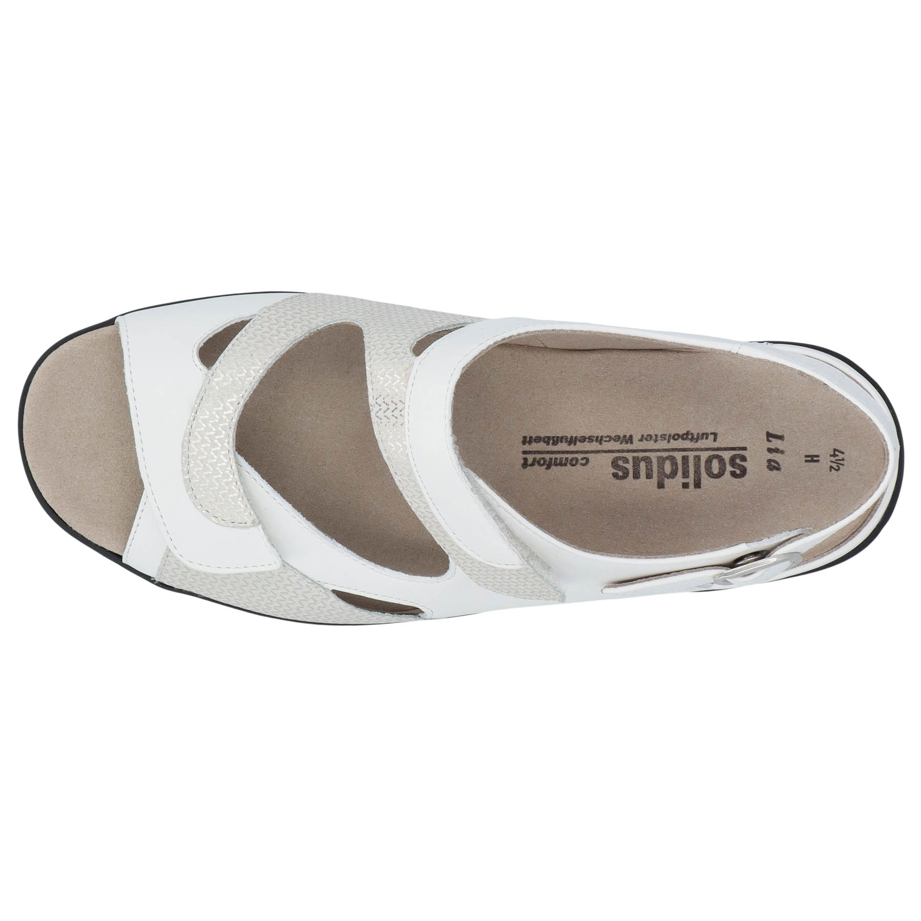 weiße sandale draufsicht